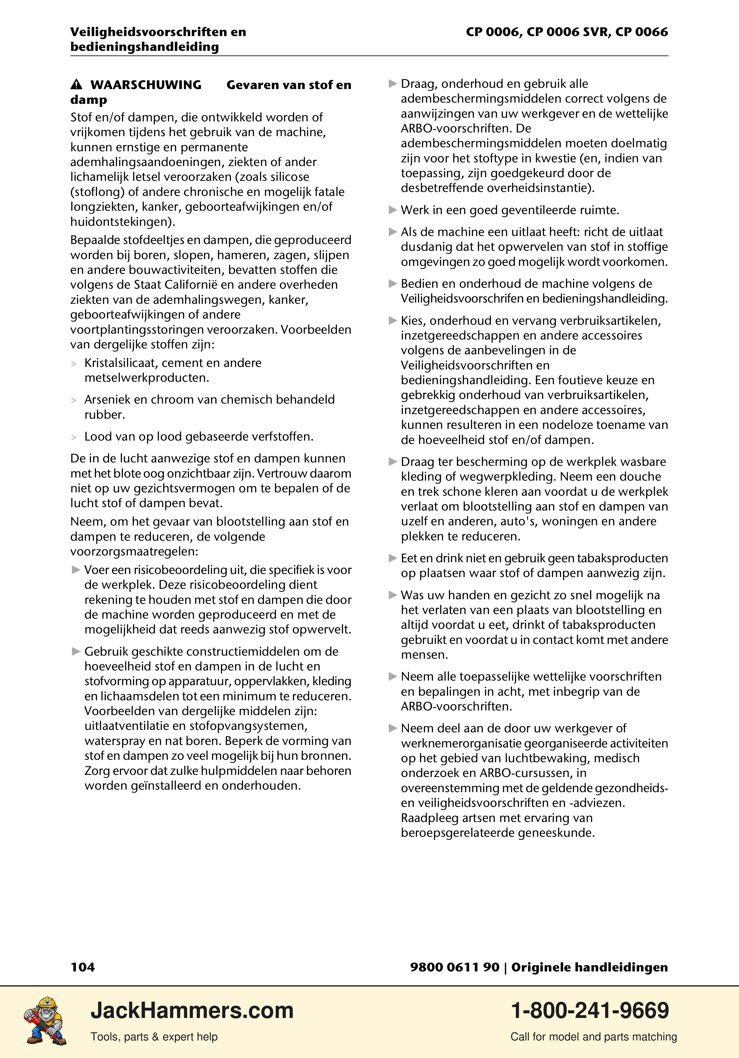 Chicago Pneumatic CP 0006 / CP 0006 SVR PDF page 104 of 196