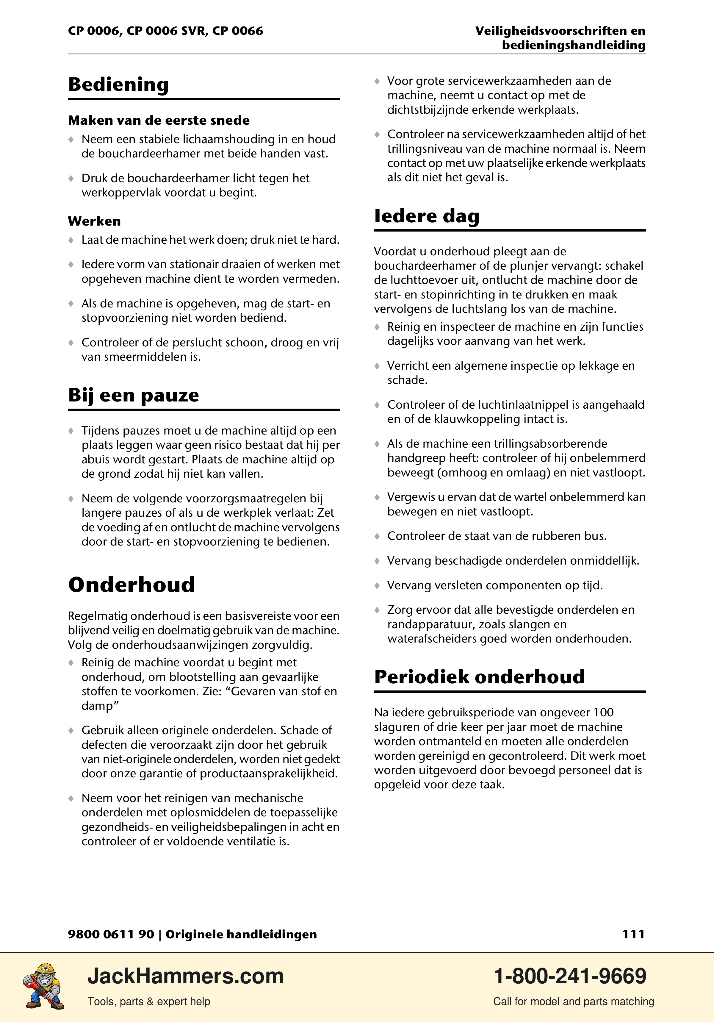 Chicago Pneumatic CP 0006 / CP 0006 SVR PDF page 111 of 196