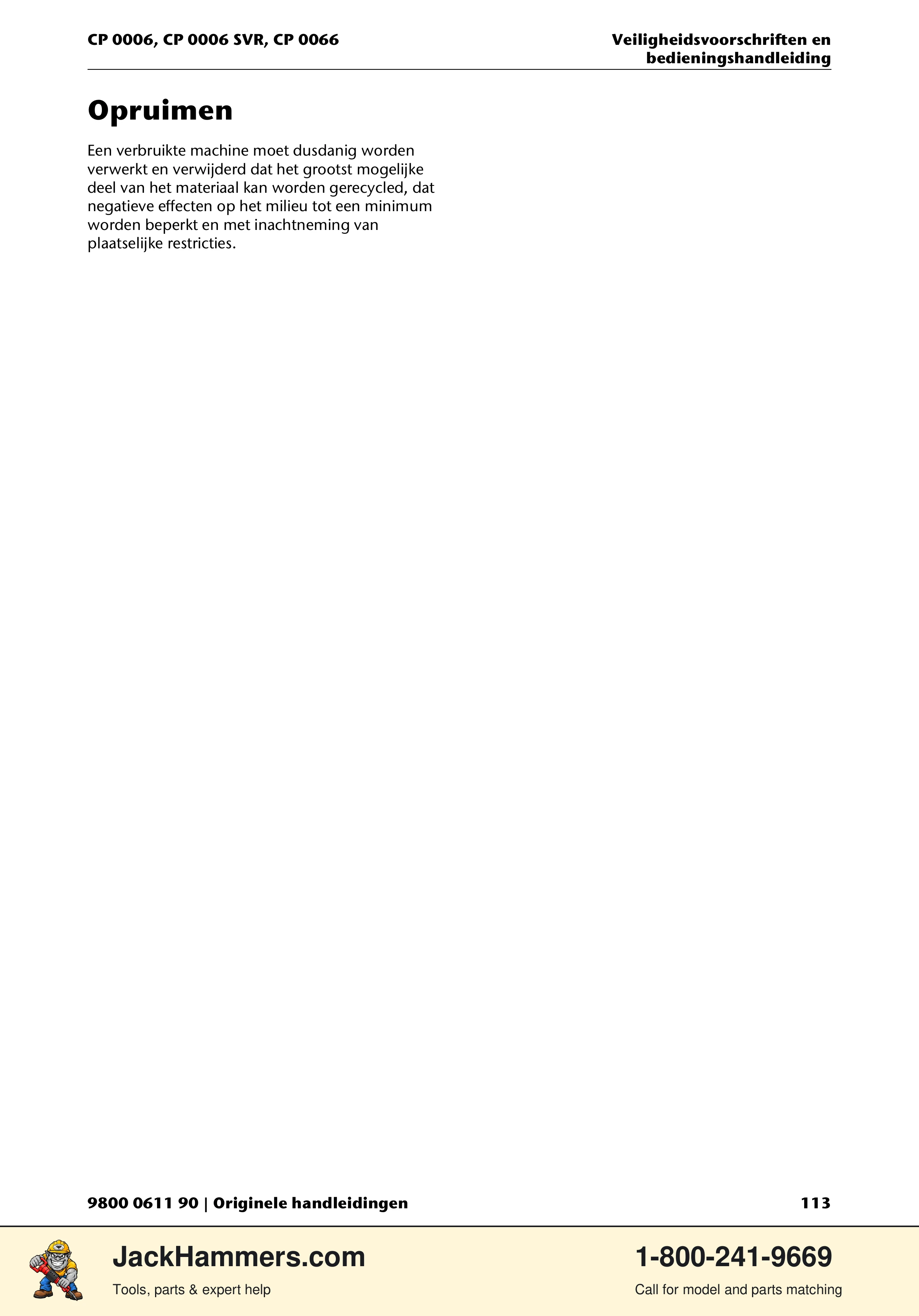 Chicago Pneumatic CP 0006 / CP 0006 SVR PDF page 113 of 196