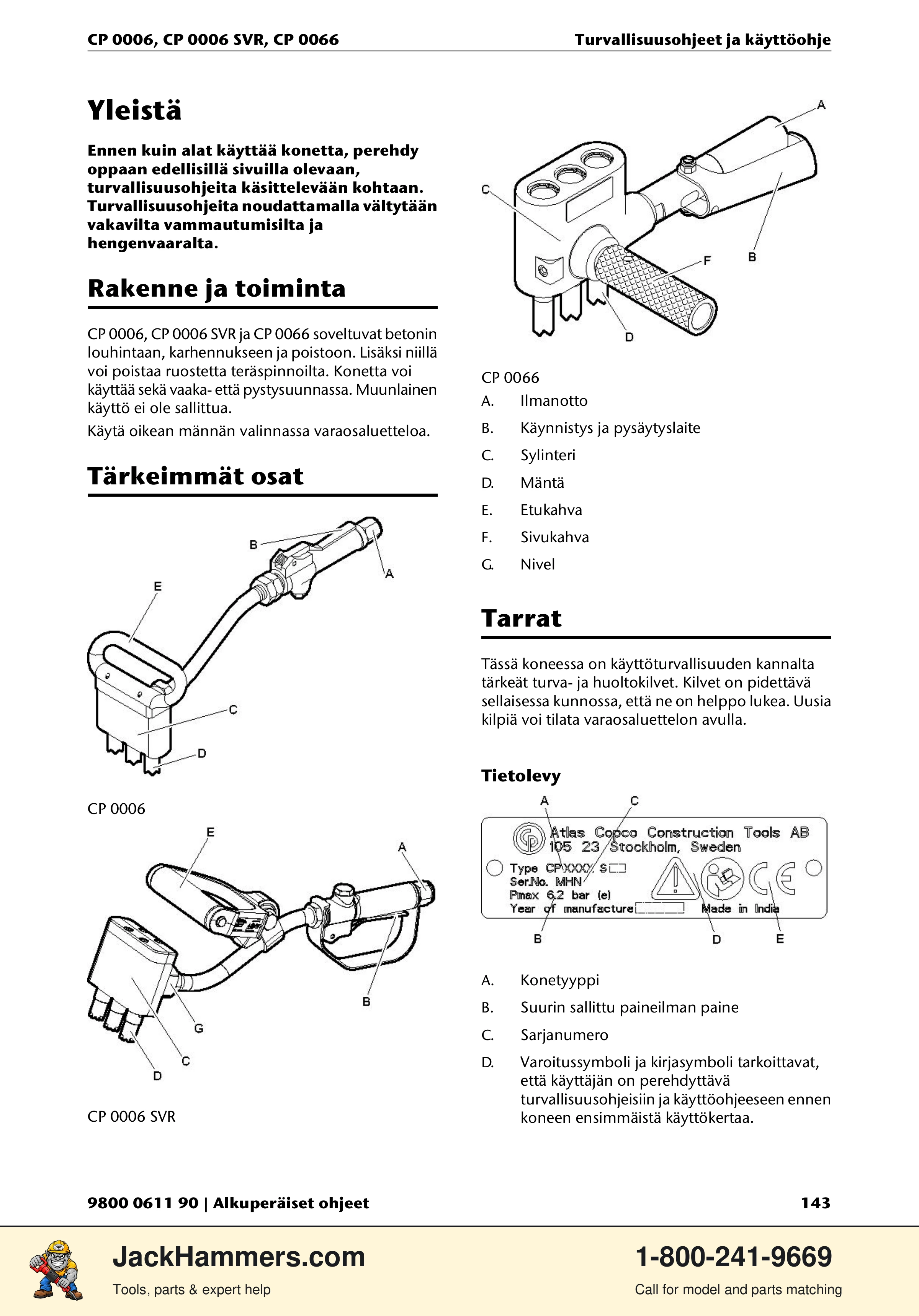 Chicago Pneumatic CP 0006 / CP 0006 SVR PDF page 143 of 196