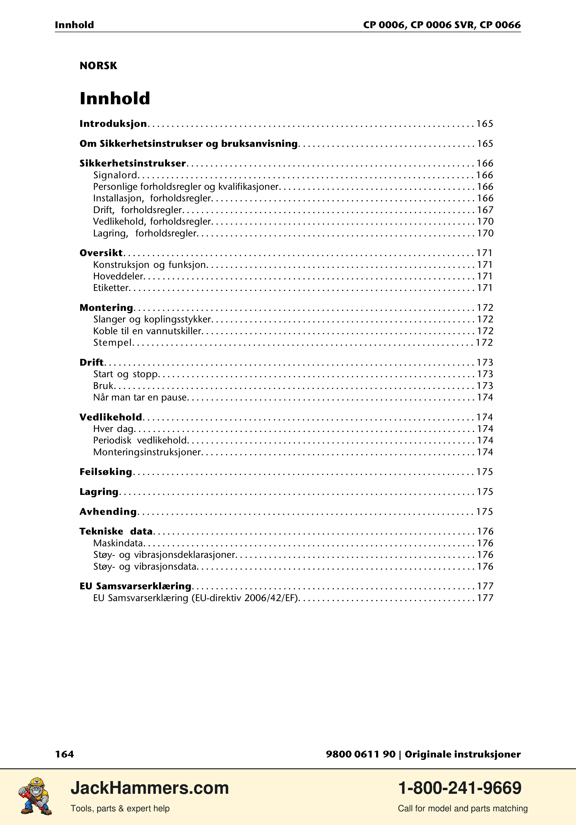 Chicago Pneumatic CP 0006 / CP 0006 SVR PDF page 164 of 196