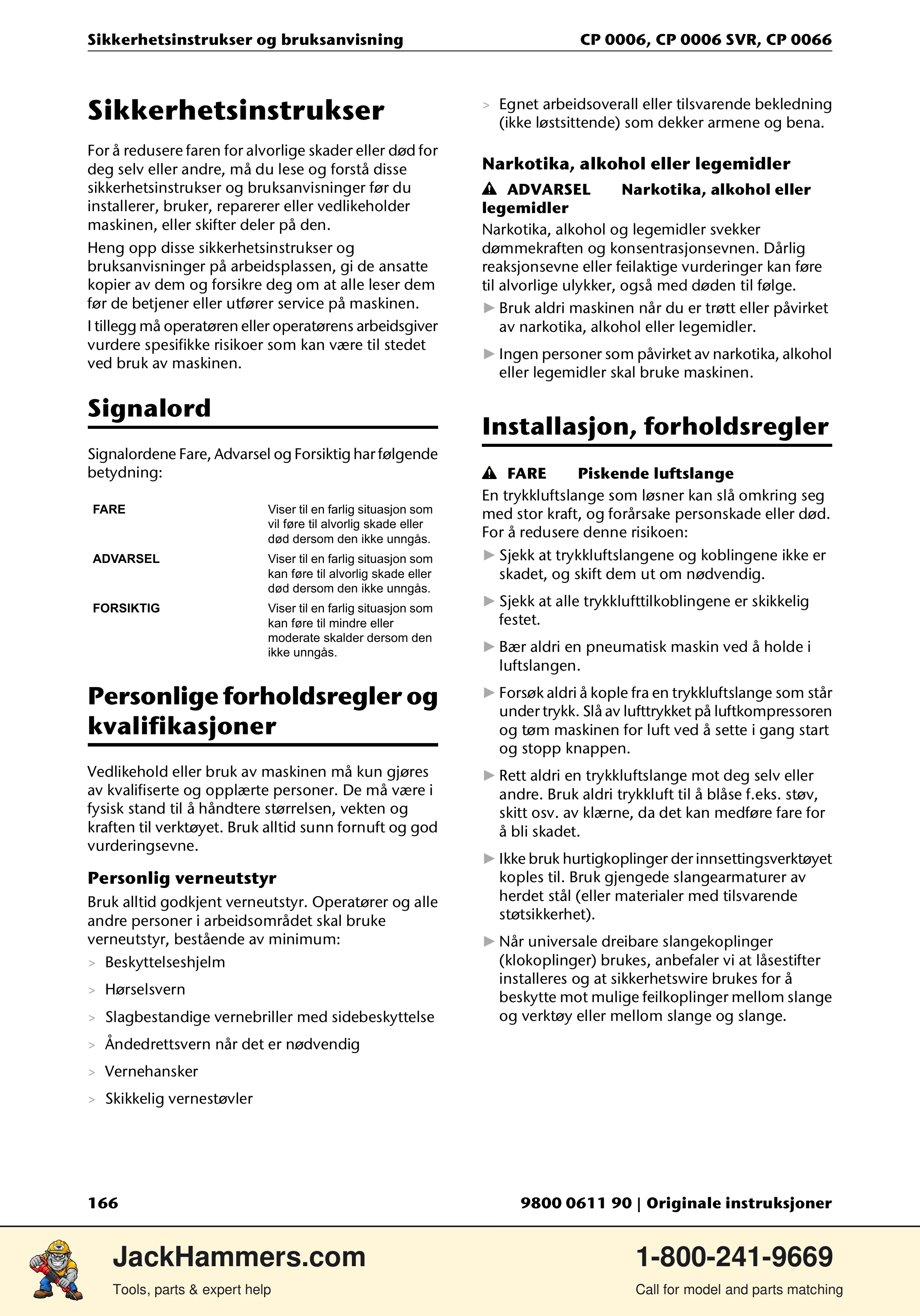 Chicago Pneumatic CP 0006 / CP 0006 SVR PDF page 166 of 196