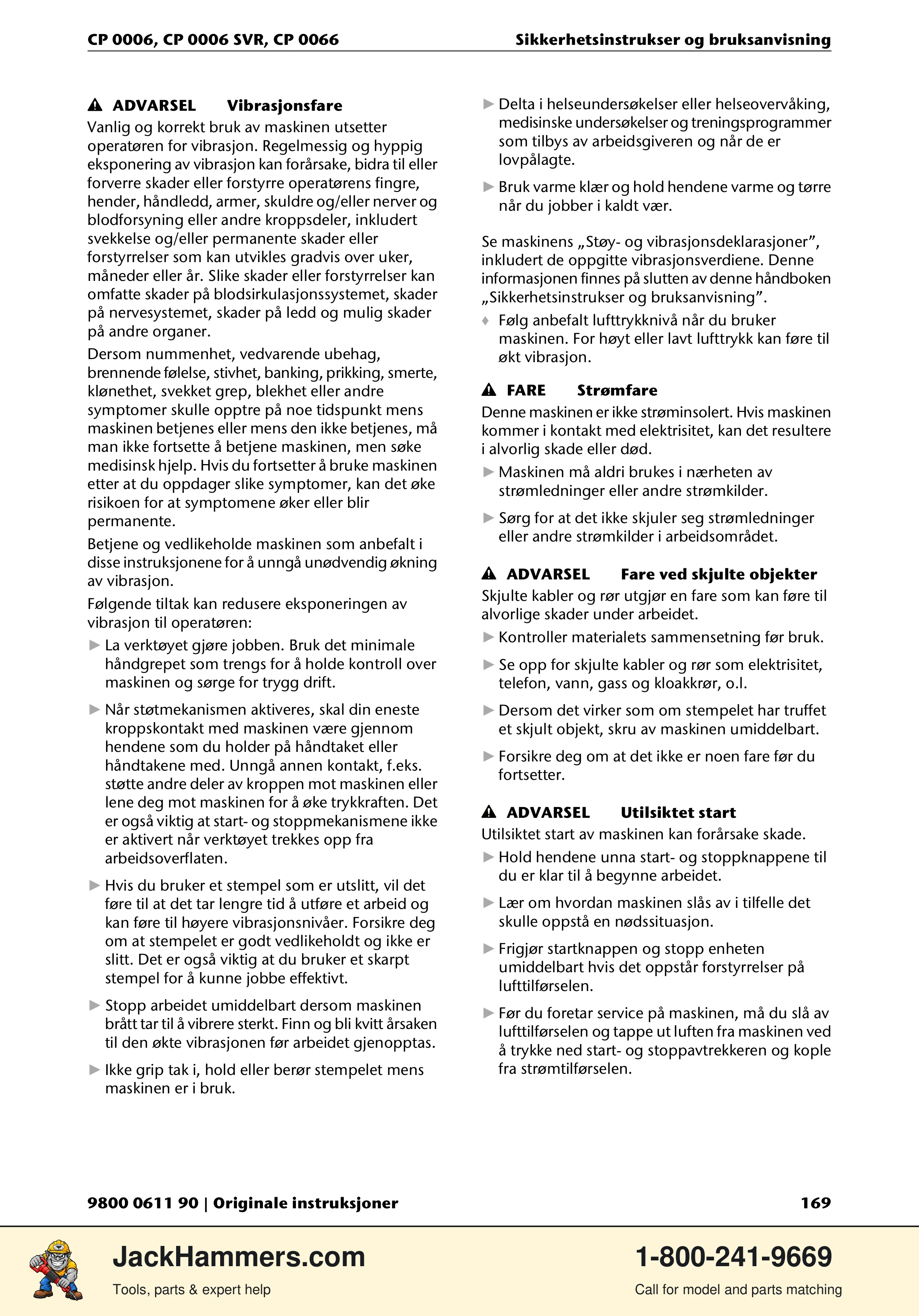 Chicago Pneumatic CP 0006 / CP 0006 SVR PDF page 169 of 196