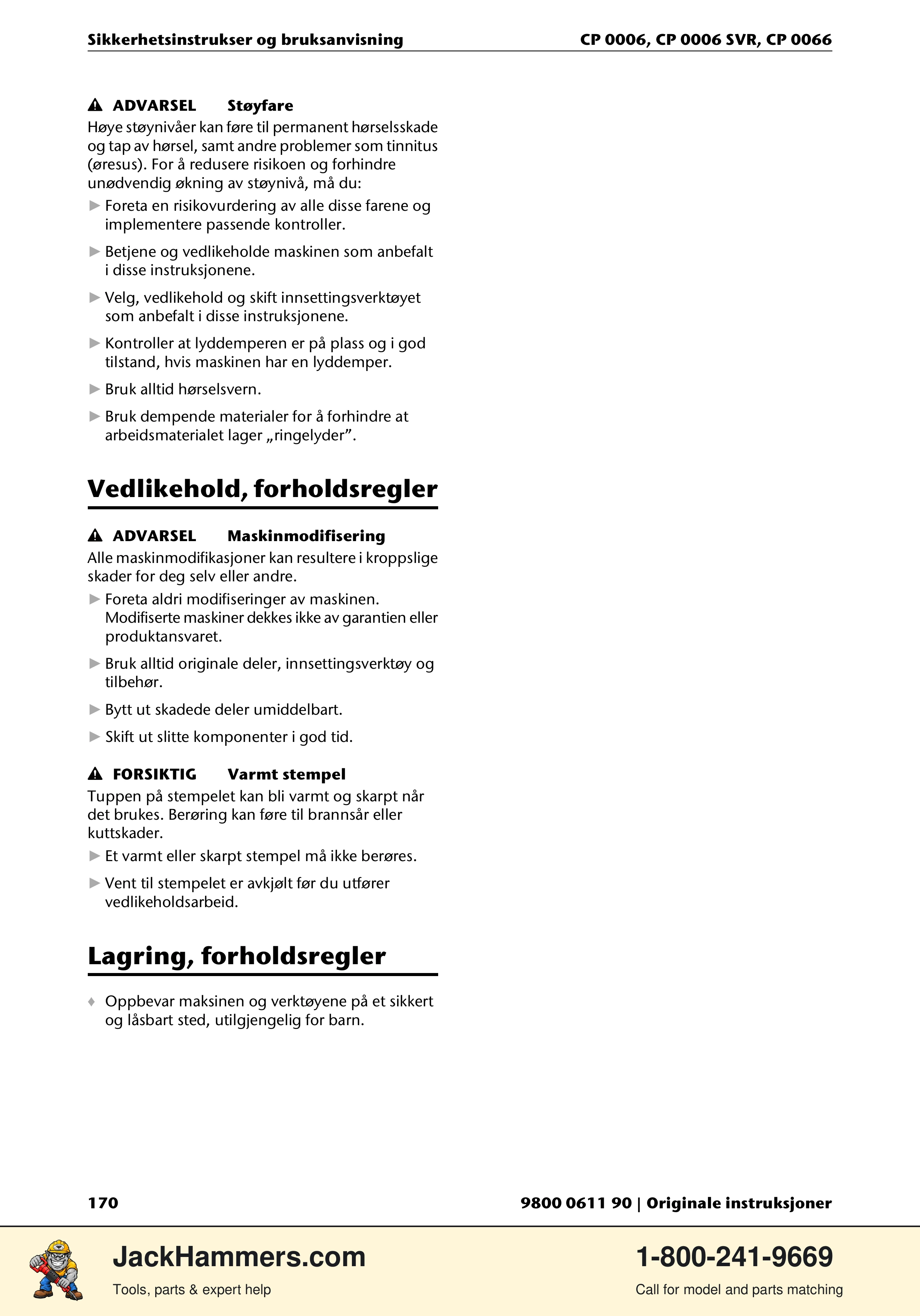 Chicago Pneumatic CP 0006 / CP 0006 SVR PDF page 170 of 196