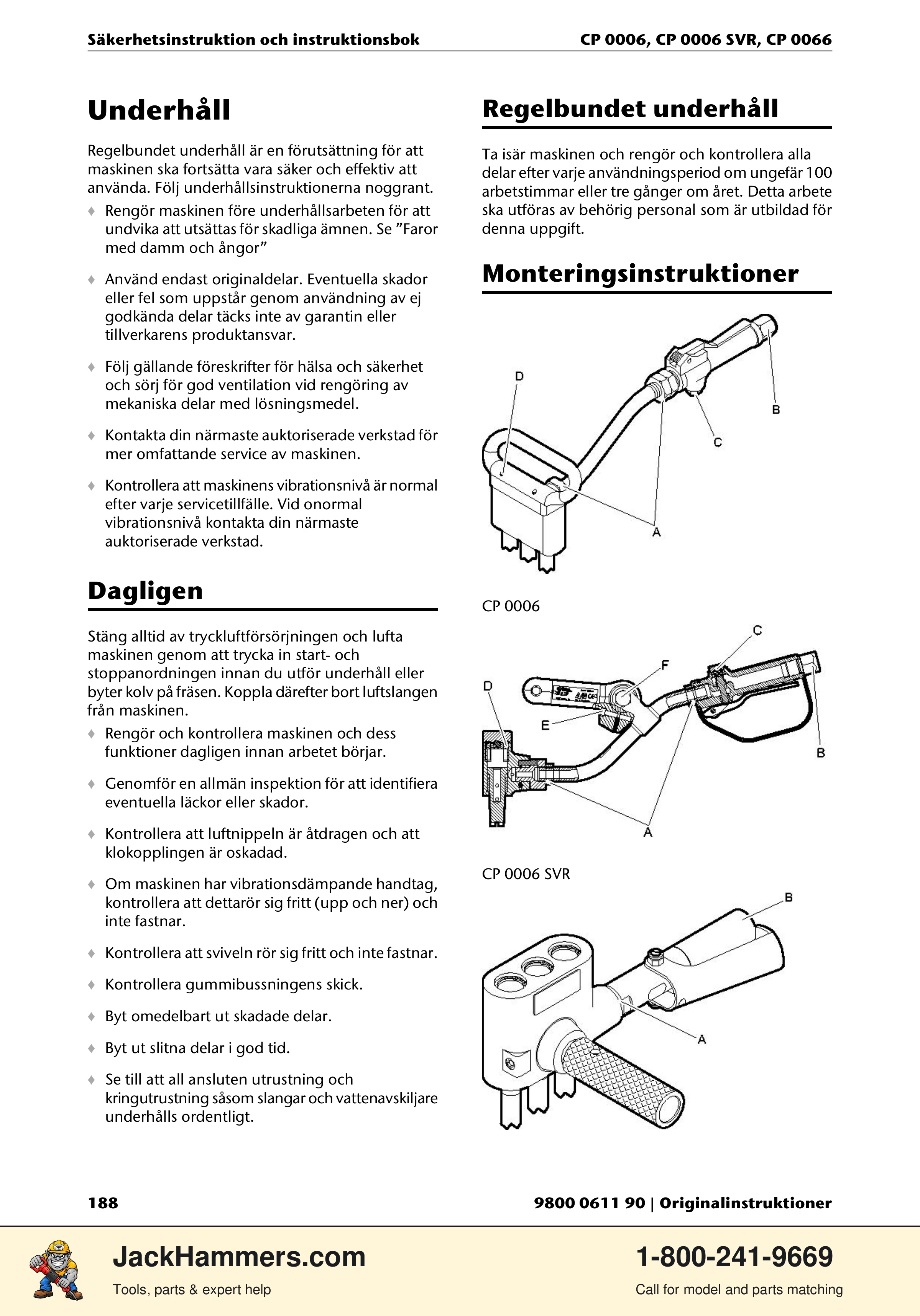 Chicago Pneumatic CP 0006 / CP 0006 SVR PDF page 188 of 196