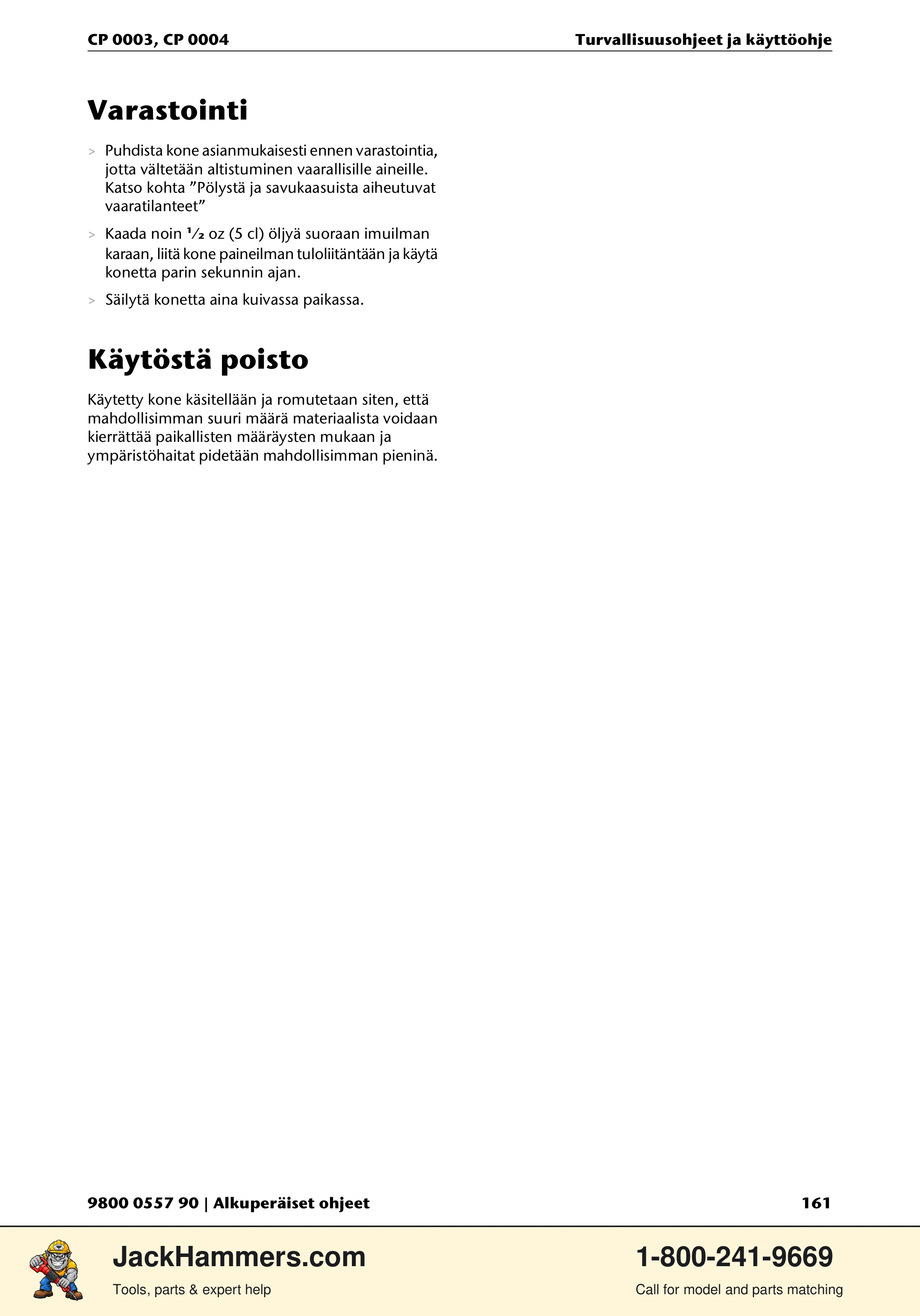 Chicago Pneumatic CP 0003 PDF page 161 of 216