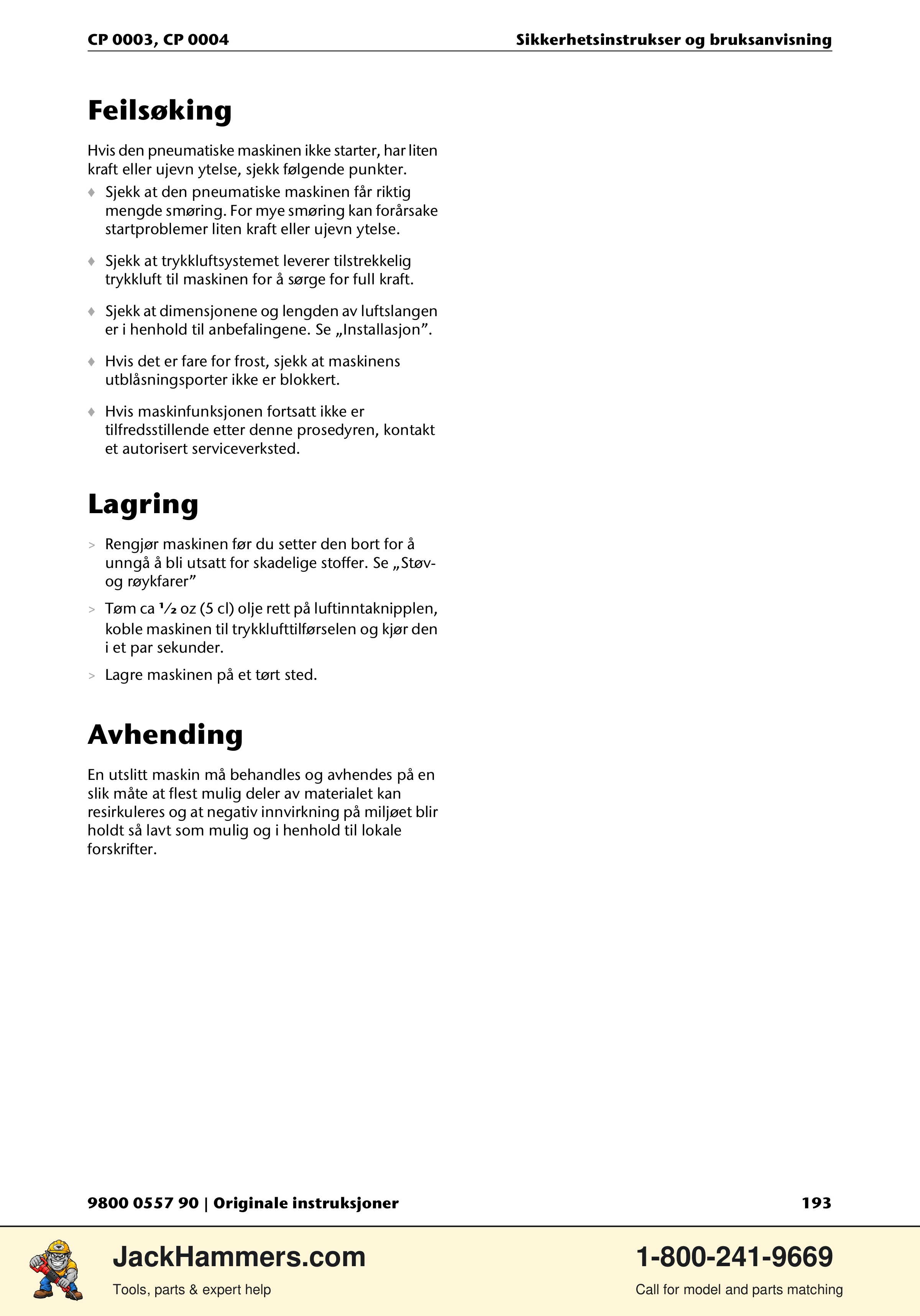 Chicago Pneumatic CP 0003 PDF page 193 of 216