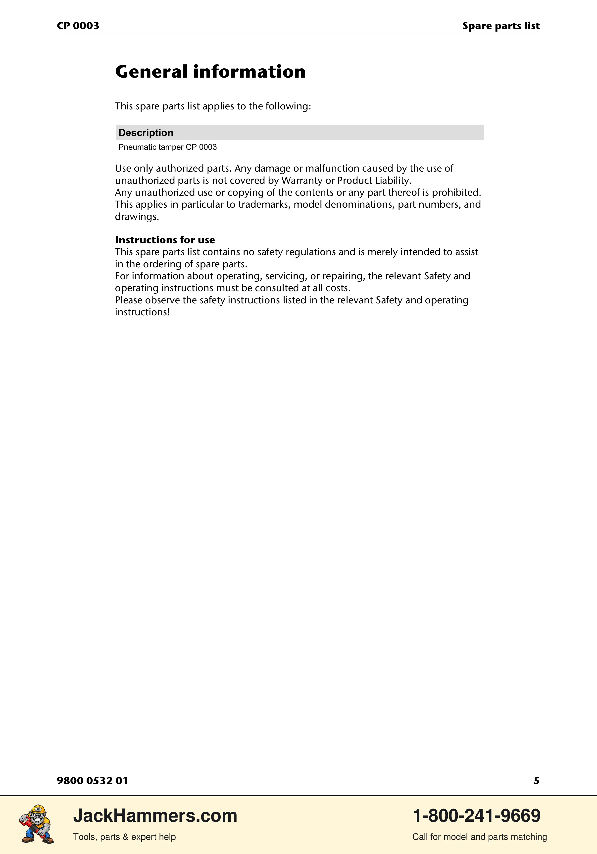 Chicago Pneumatic CP 0003 PDF page 5 of 12