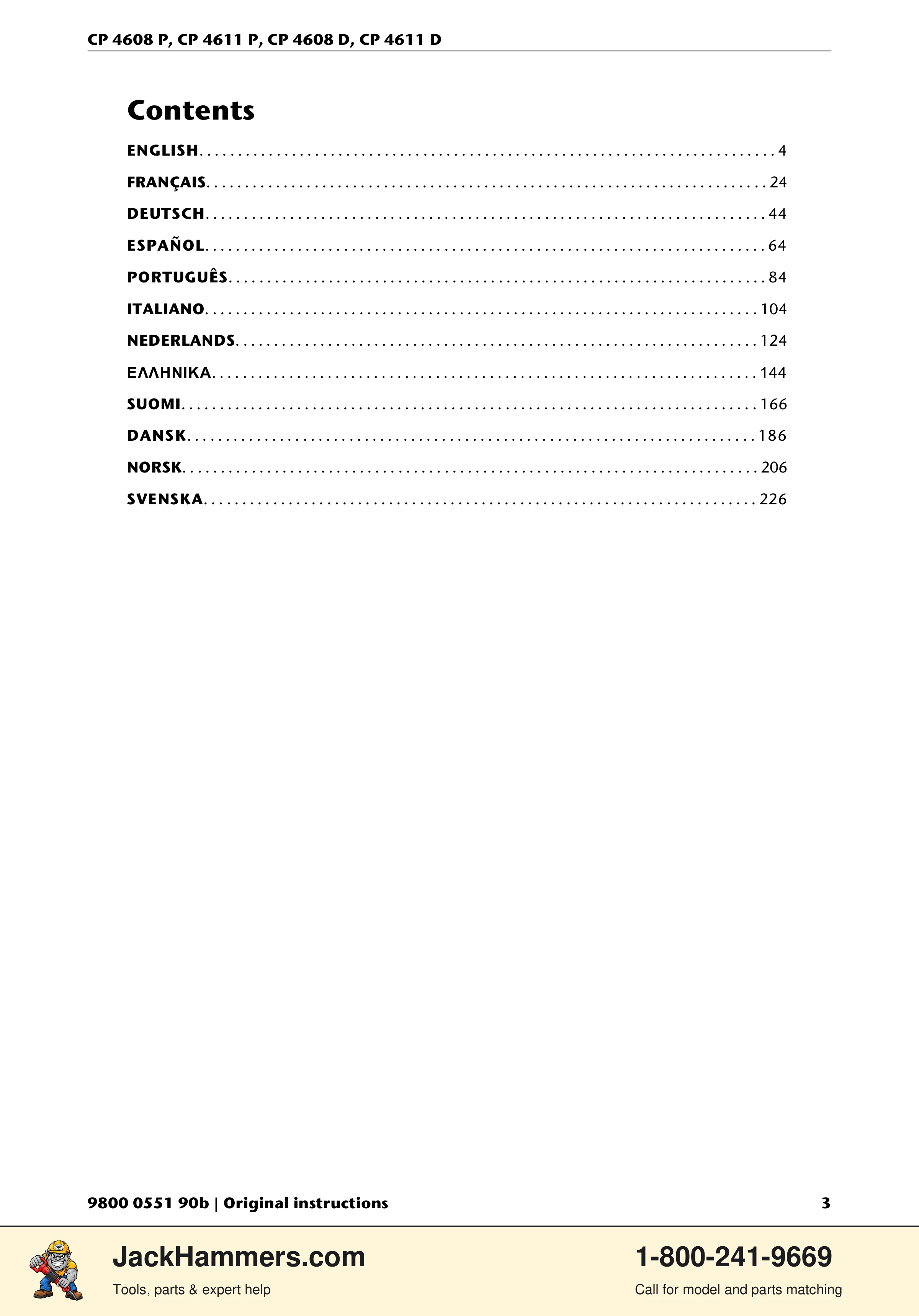 Chicago Pneumatic D-Series / P-Series PDF page 3 of 248