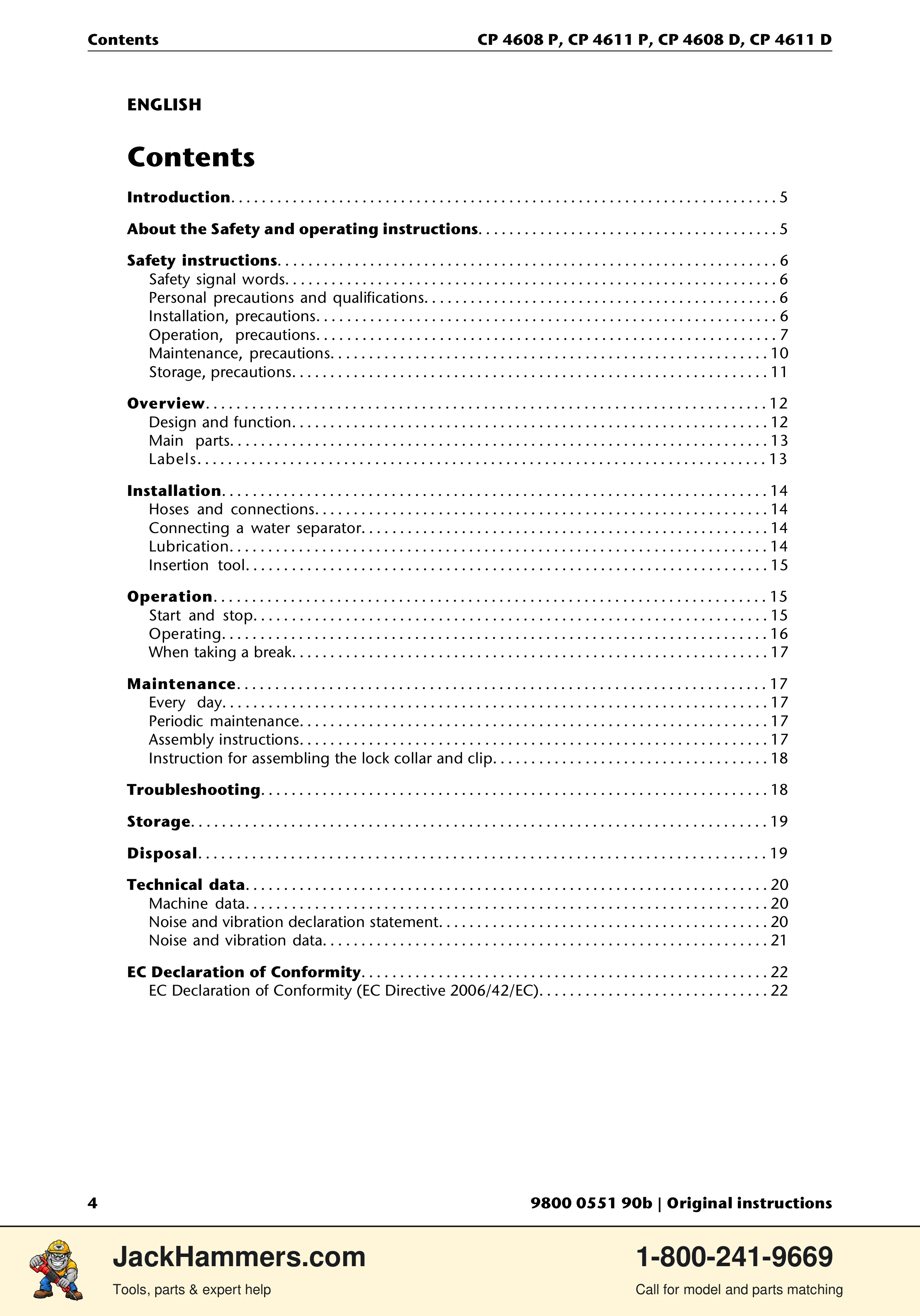 Chicago Pneumatic D-Series / P-Series PDF page 4 of 248