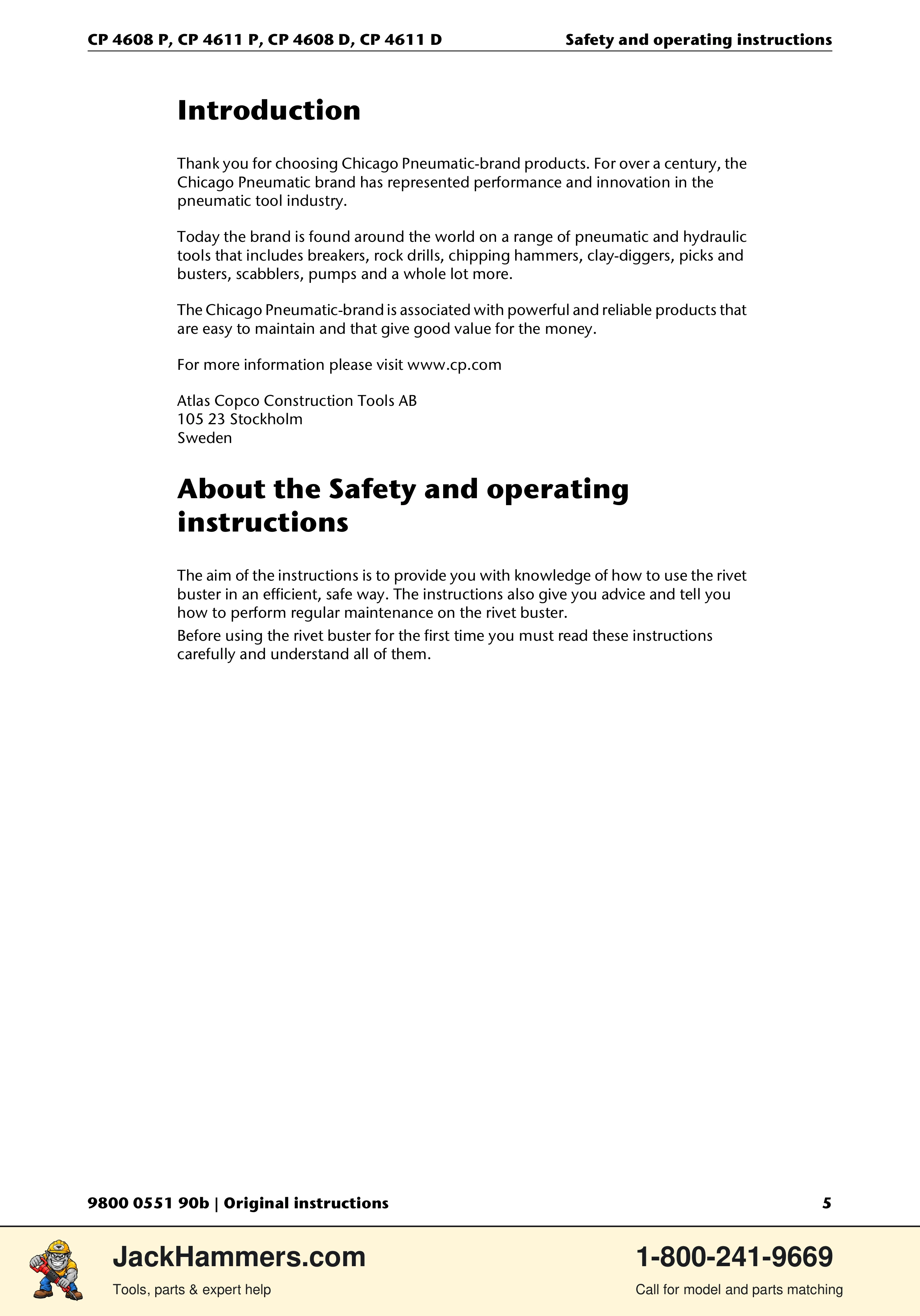 Chicago Pneumatic D-Series / P-Series PDF page 5 of 248