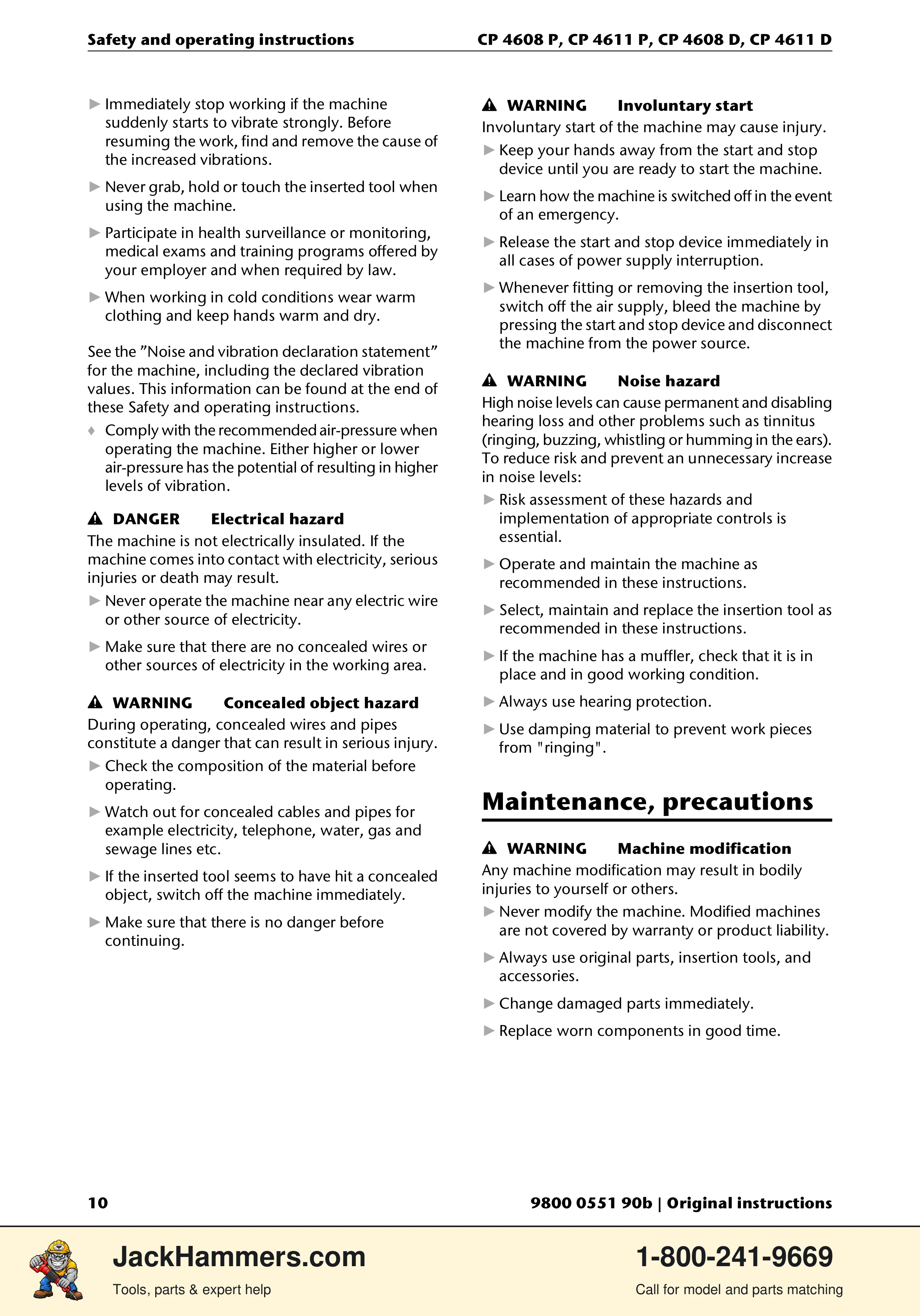 Chicago Pneumatic D-Series / P-Series PDF page 10 of 248