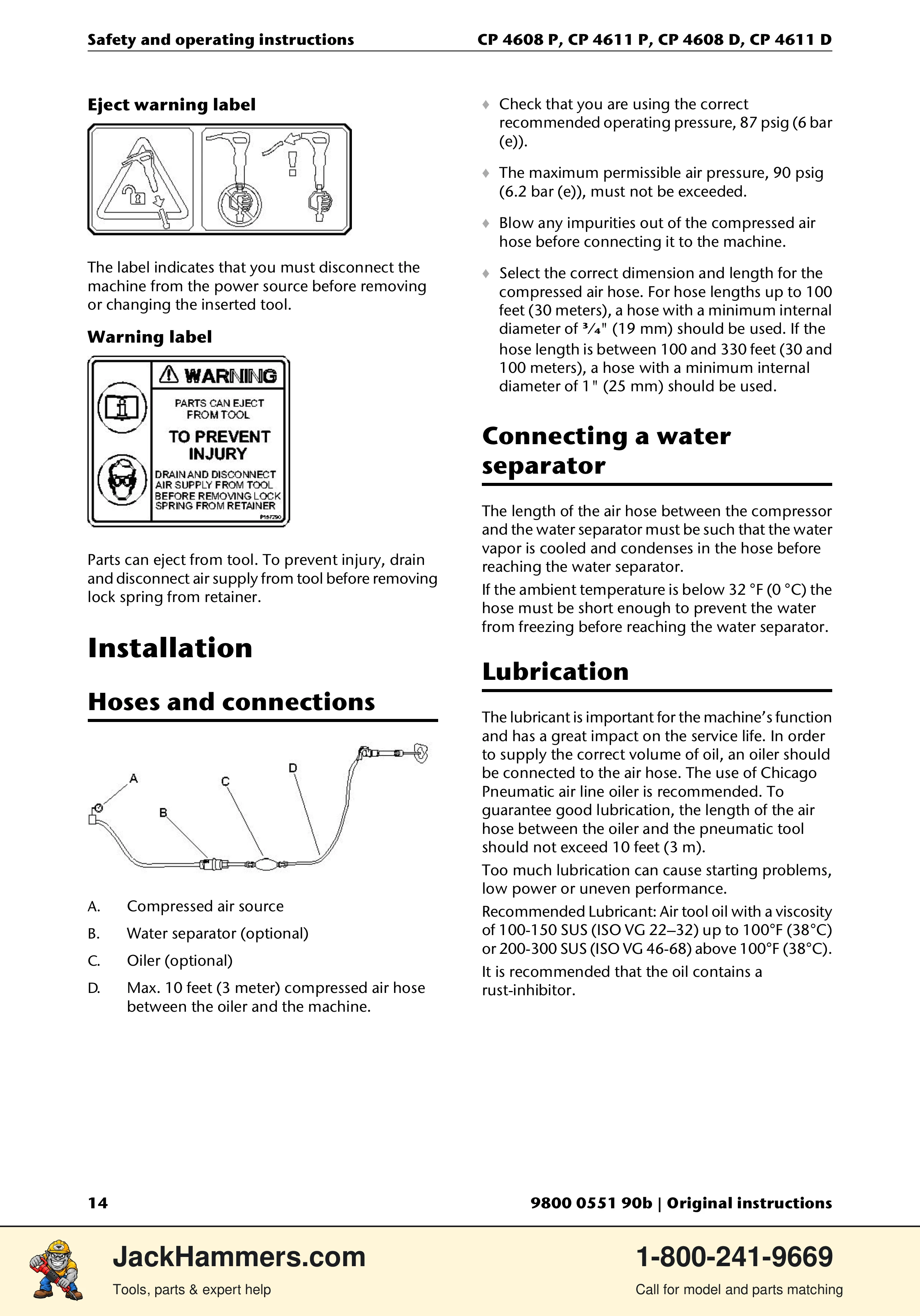 Chicago Pneumatic D-Series / P-Series PDF page 14 of 248