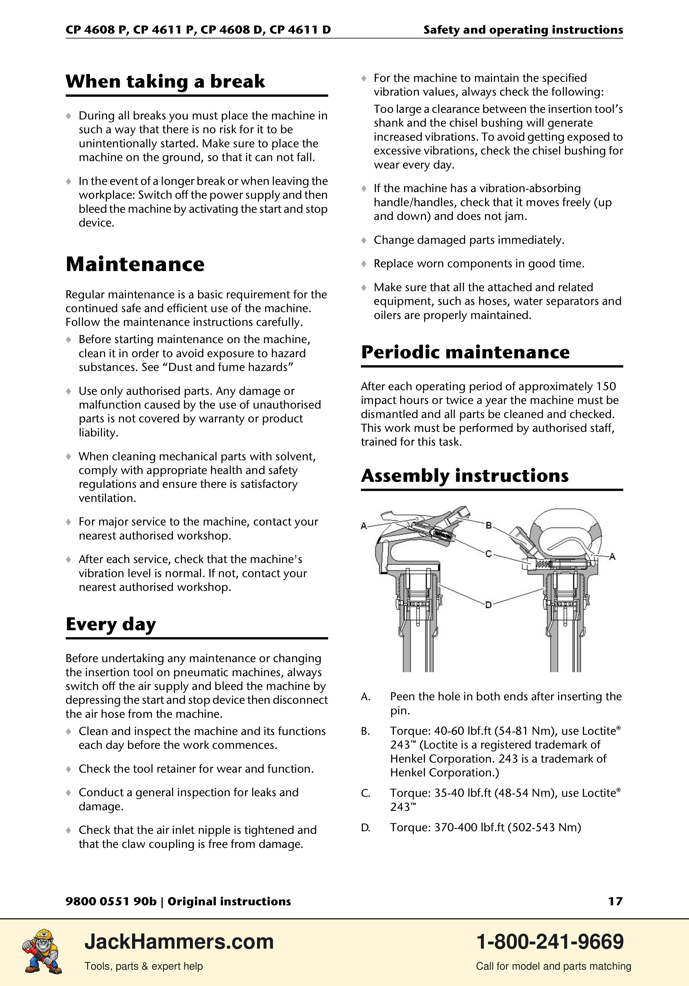 Chicago Pneumatic D-Series / P-Series PDF page 17 of 248