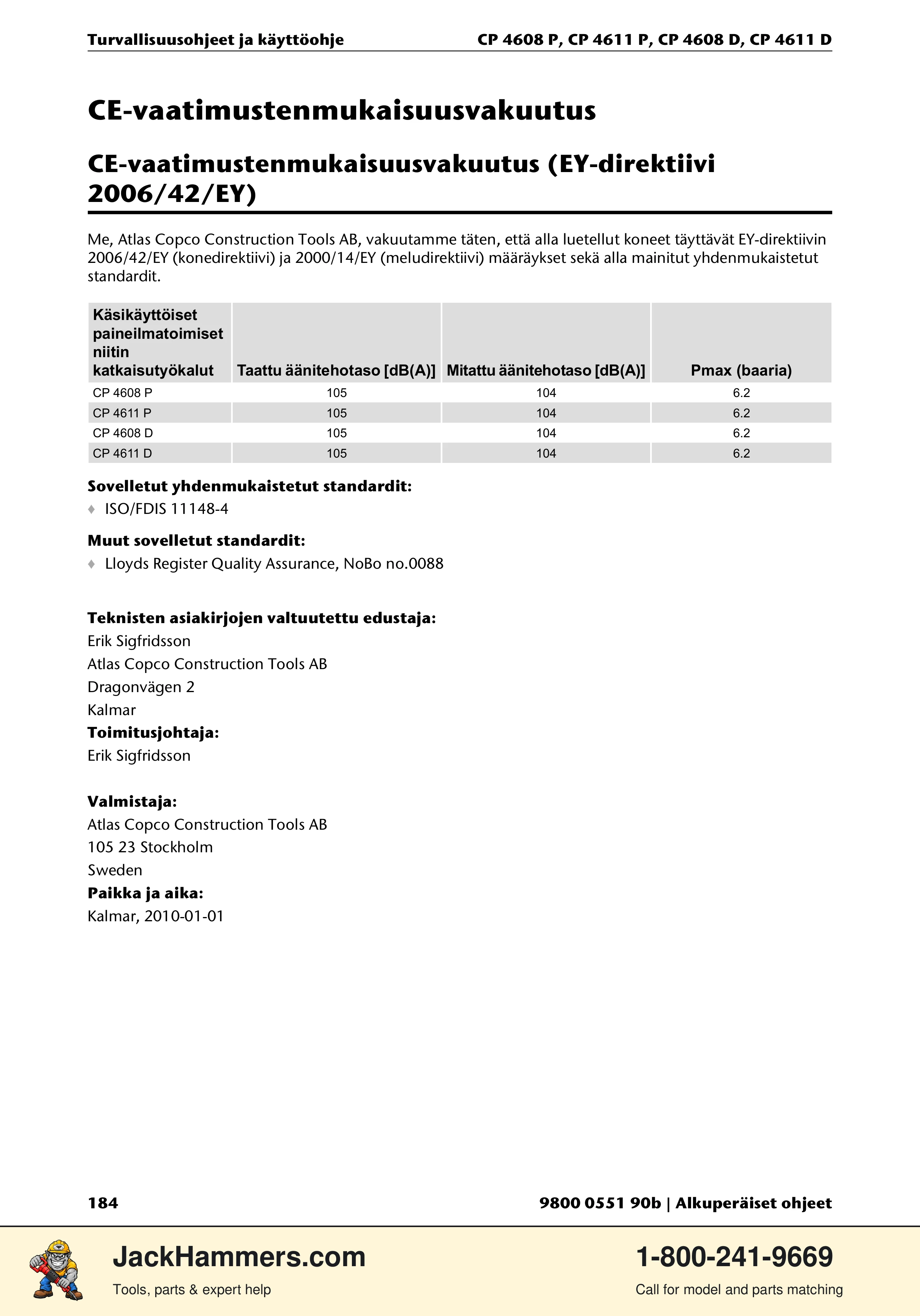 Chicago Pneumatic D-Series / P-Series PDF page 184 of 248