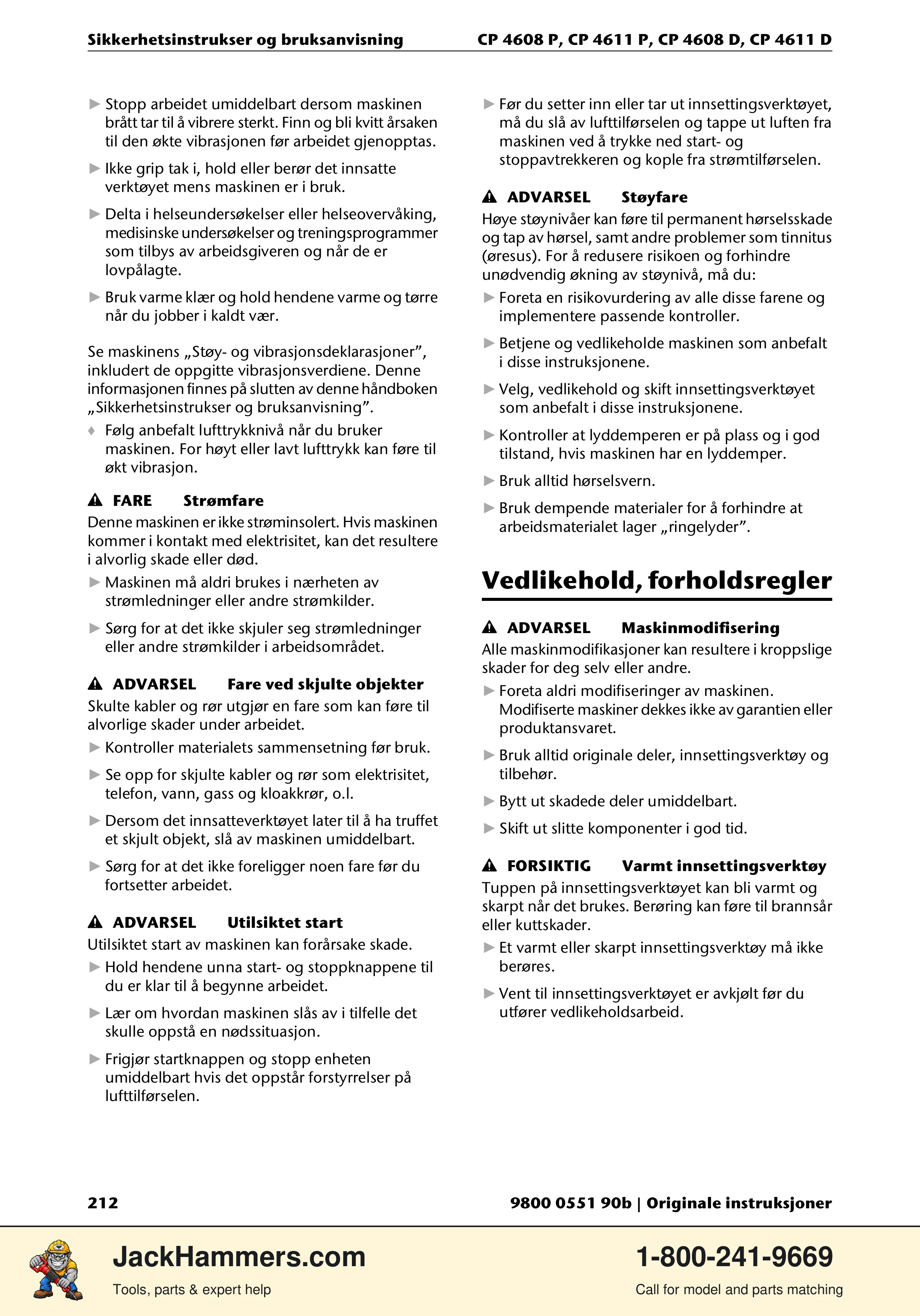 Chicago Pneumatic D-Series / P-Series PDF page 212 of 248