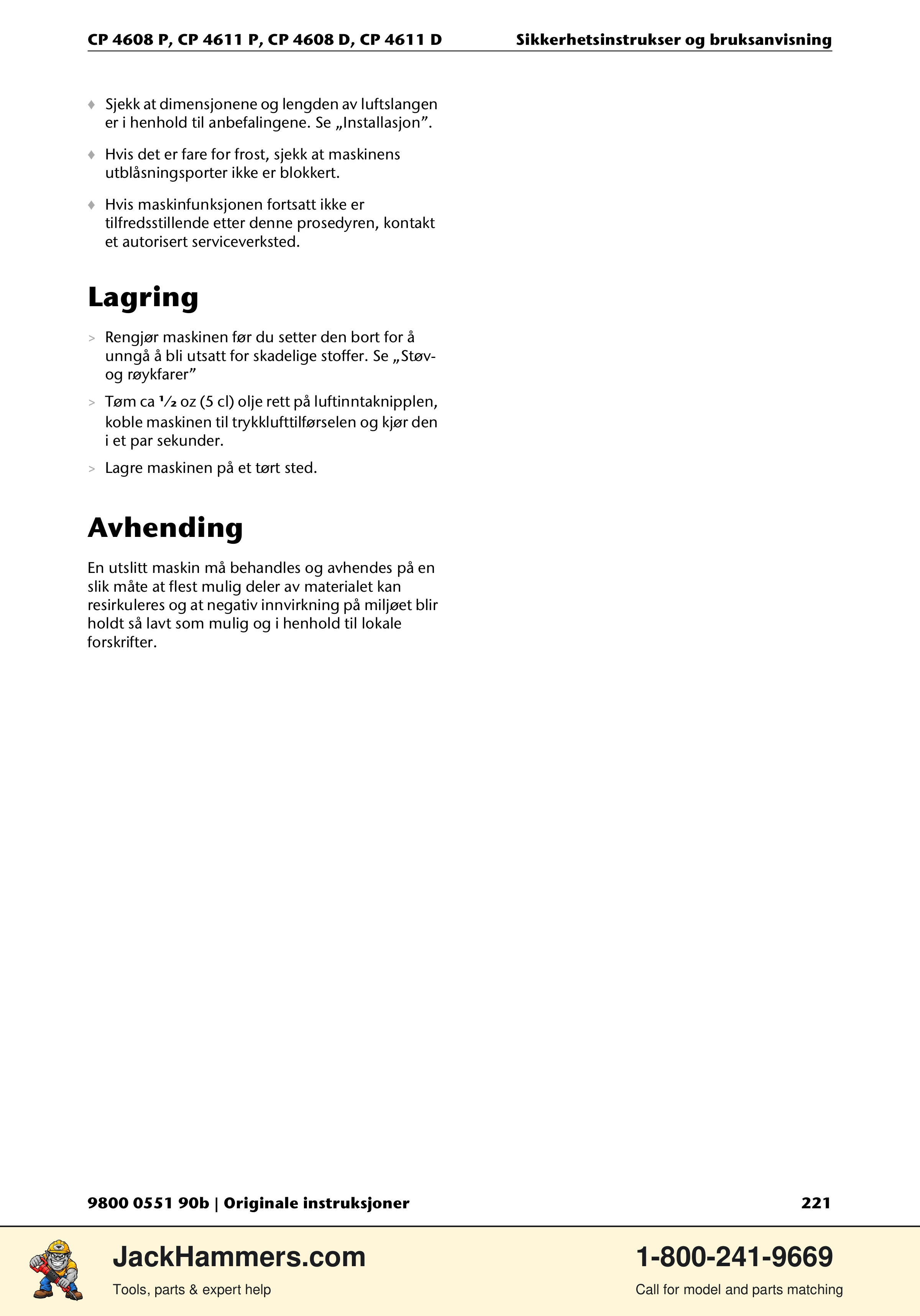 Chicago Pneumatic D-Series / P-Series PDF page 221 of 248