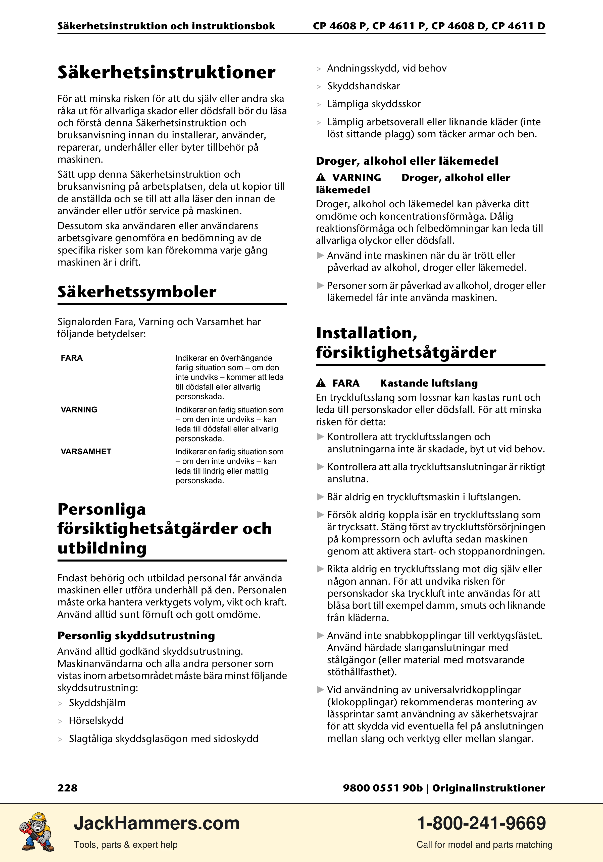 Chicago Pneumatic D-Series / P-Series PDF page 228 of 248