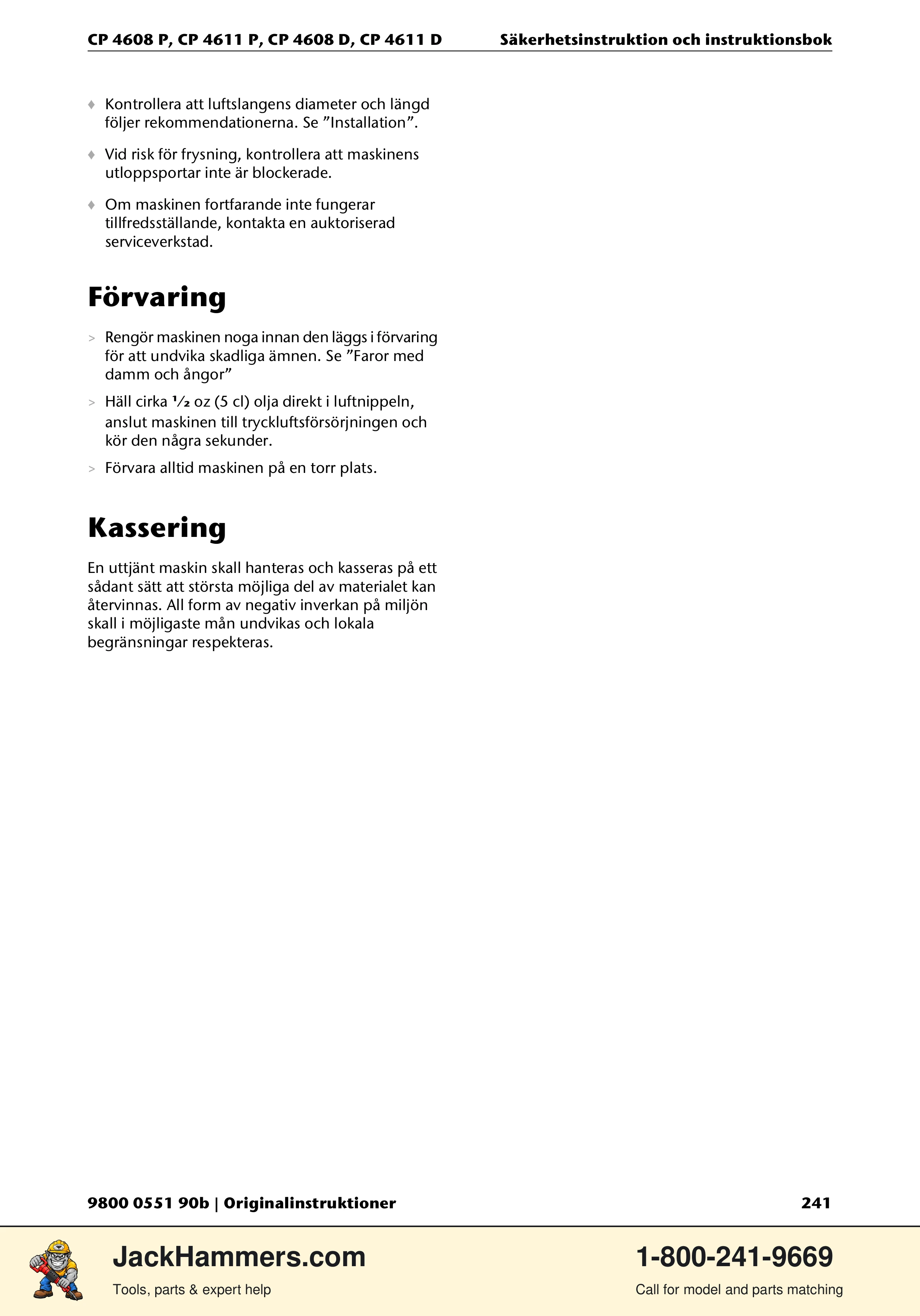Chicago Pneumatic D-Series / P-Series PDF page 241 of 248