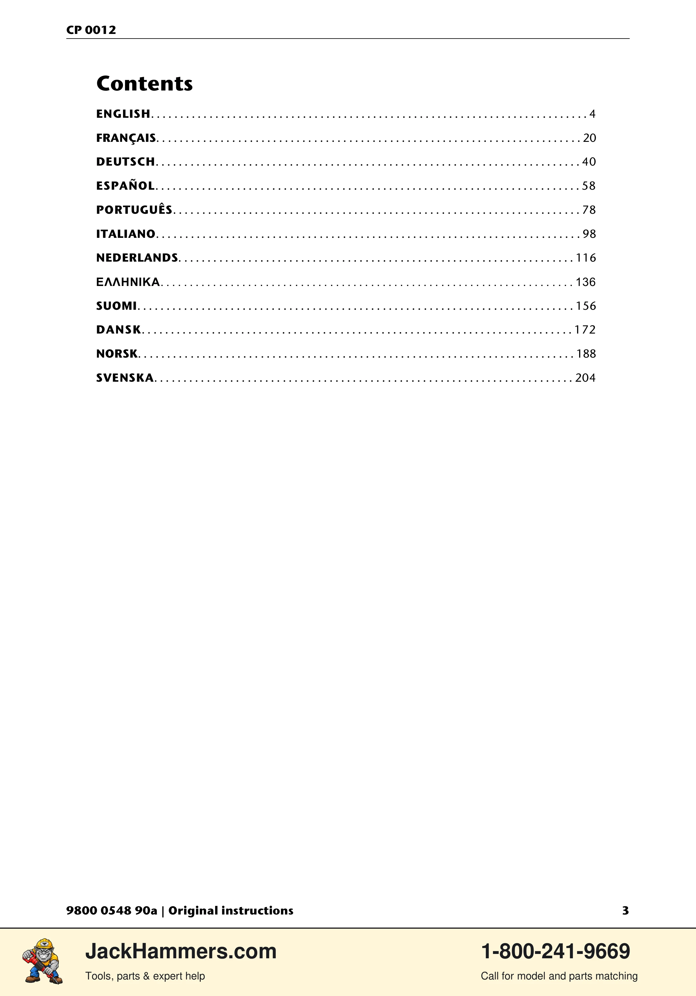 Chicago Pneumatic 0012 PDF page 3 of 224
