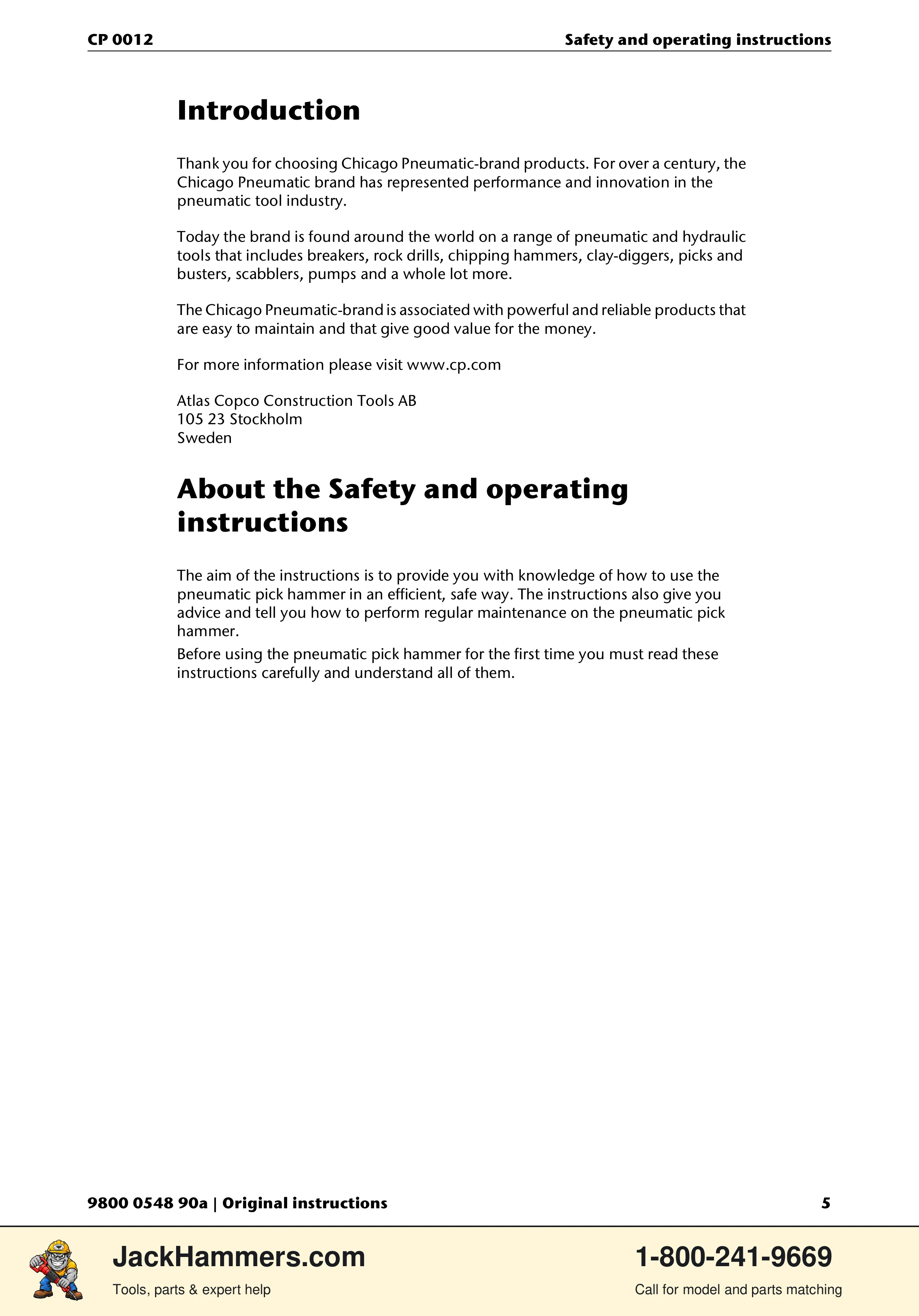 Chicago Pneumatic 0012 PDF page 5 of 224