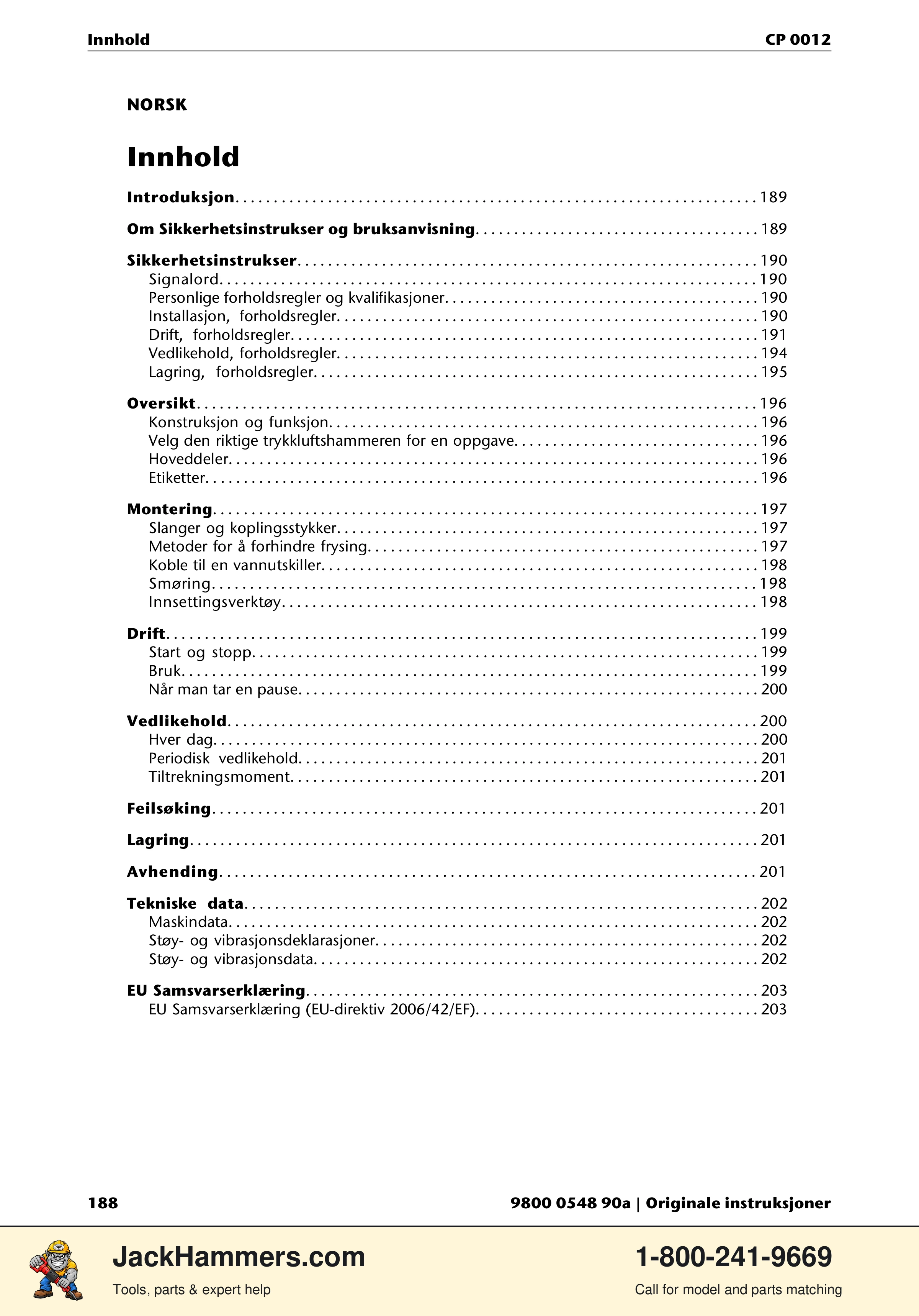 Chicago Pneumatic 0012 PDF page 188 of 224