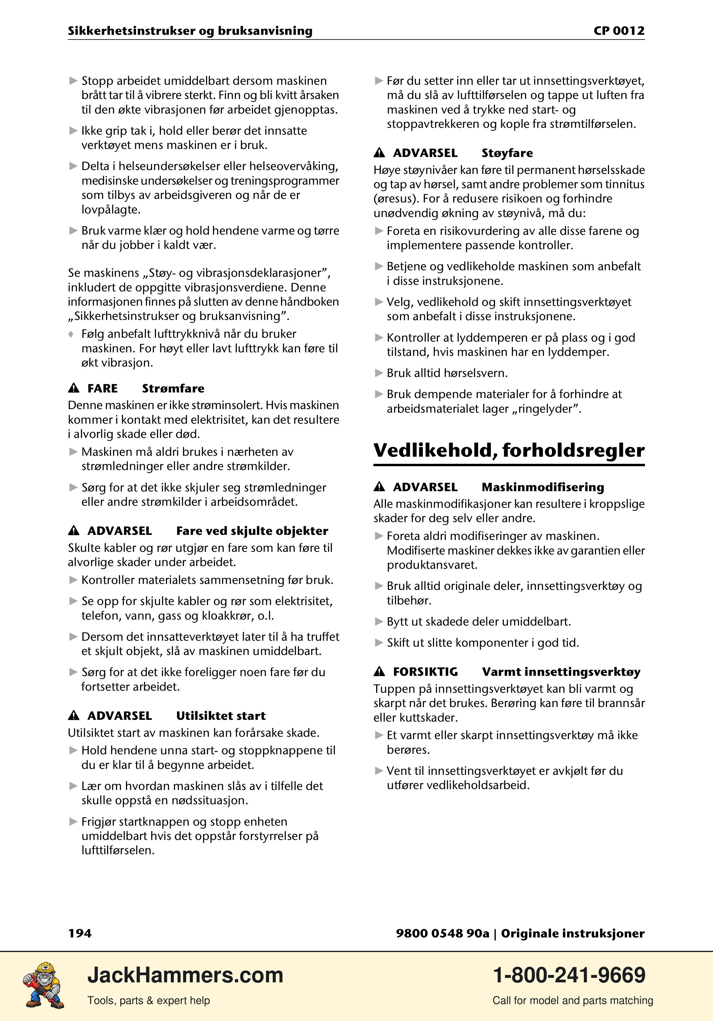 Chicago Pneumatic 0012 PDF page 194 of 224
