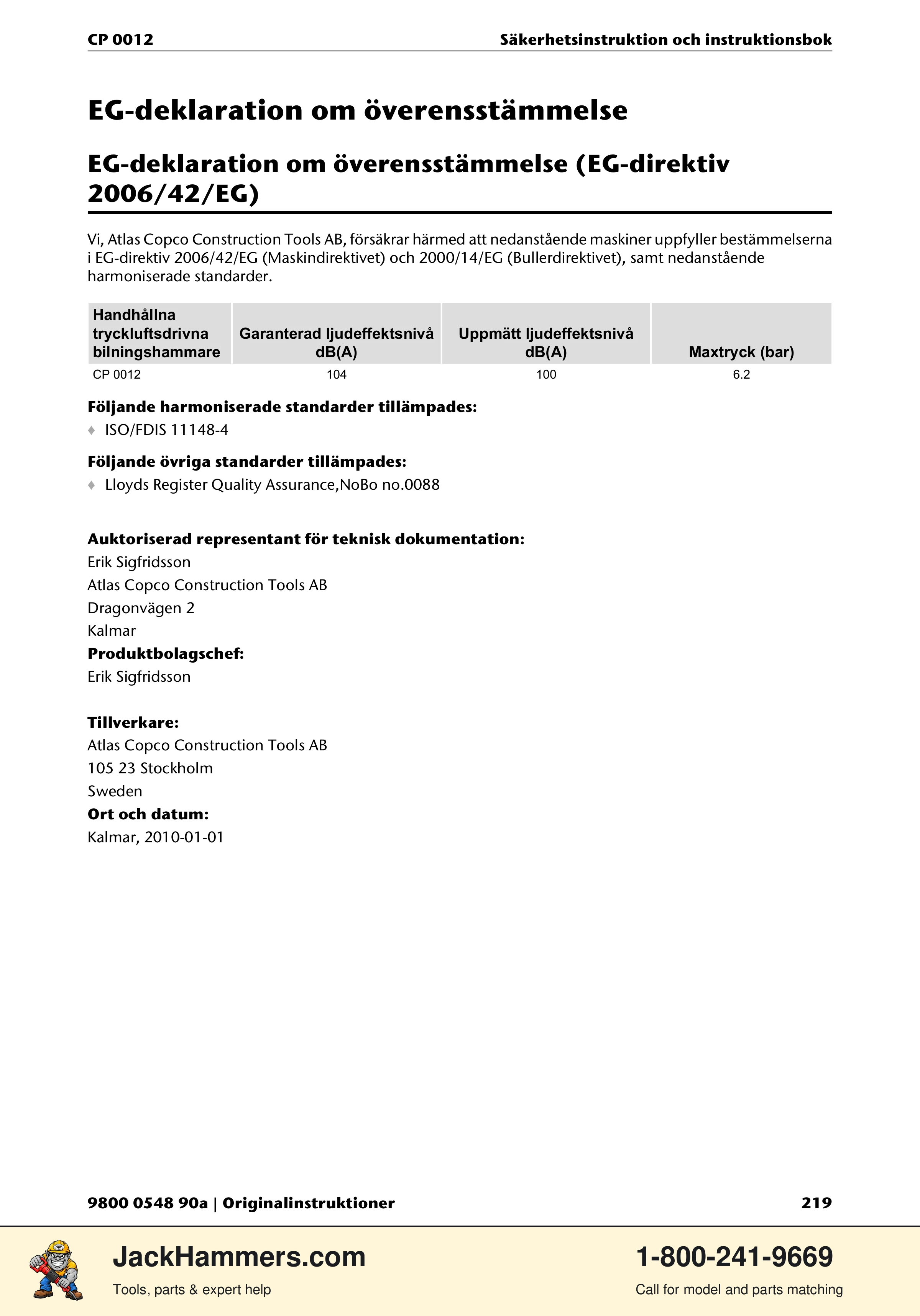 Chicago Pneumatic 0012 PDF page 219 of 224