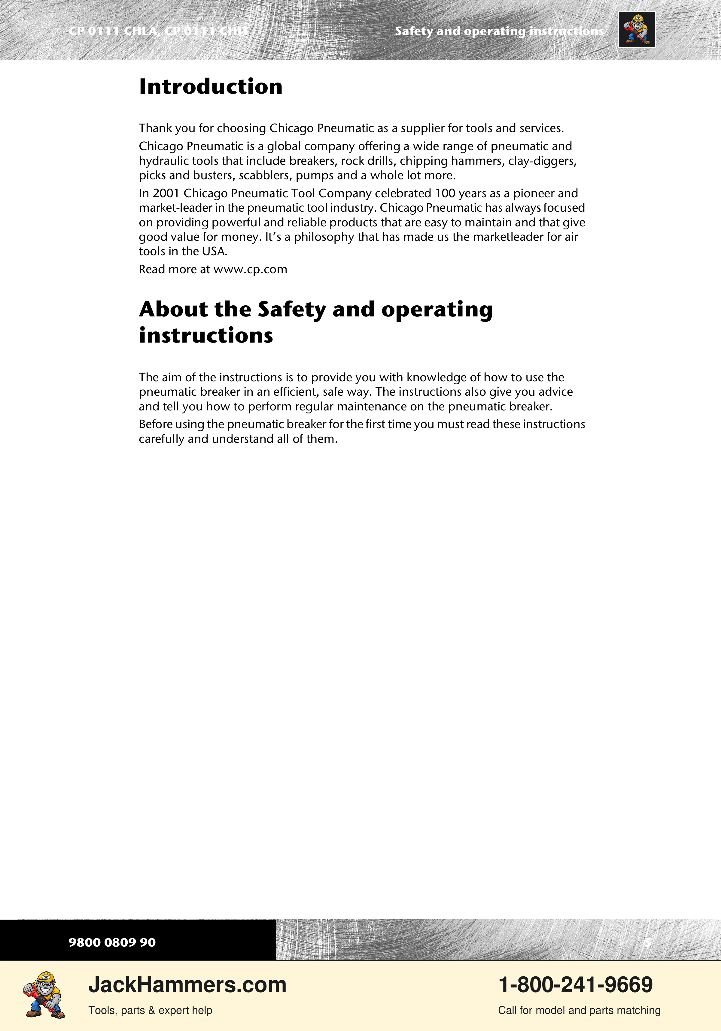 Chicago Pneumatic 0111 PDF page 5 of 176