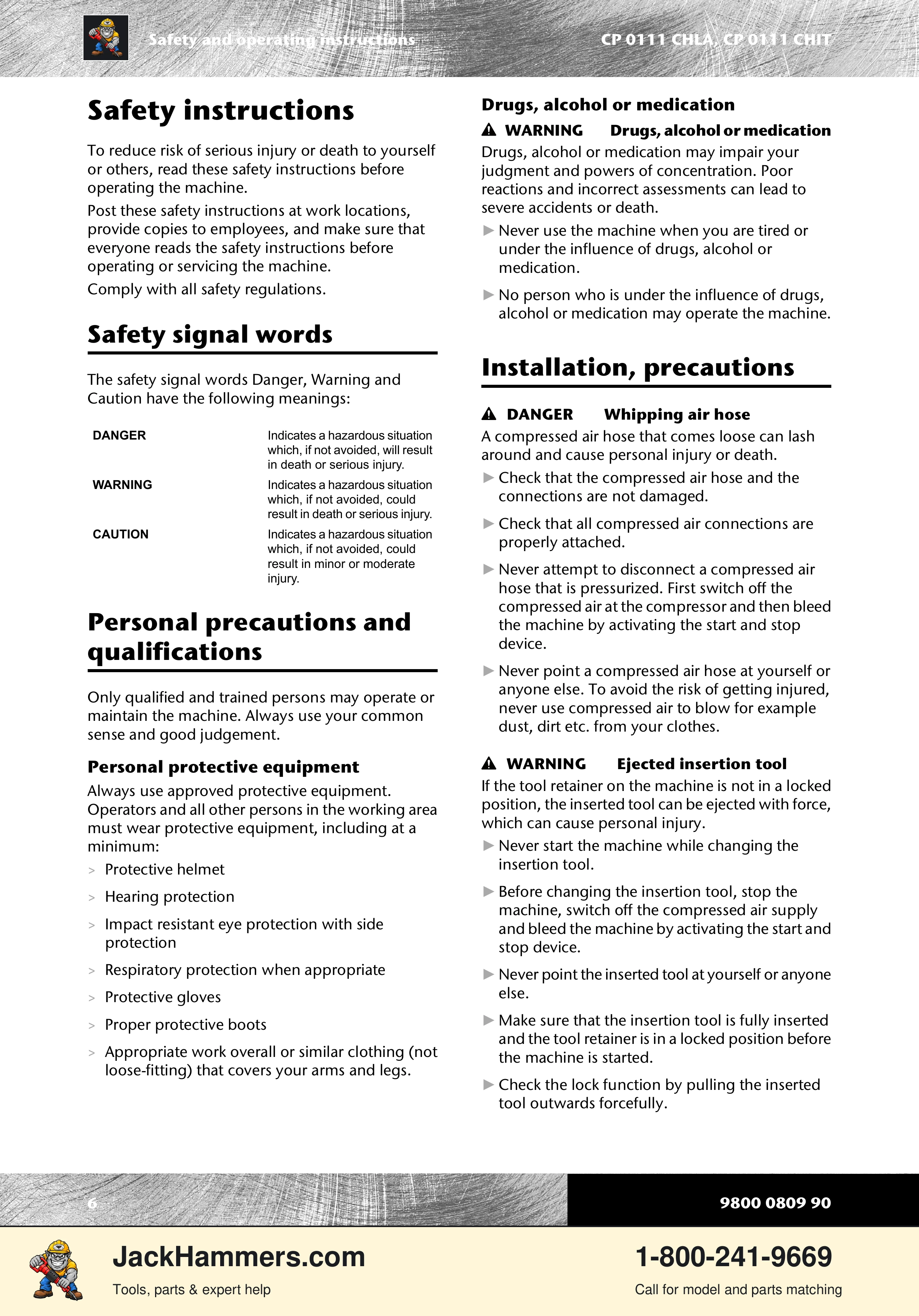Chicago Pneumatic 0111 PDF page 6 of 176