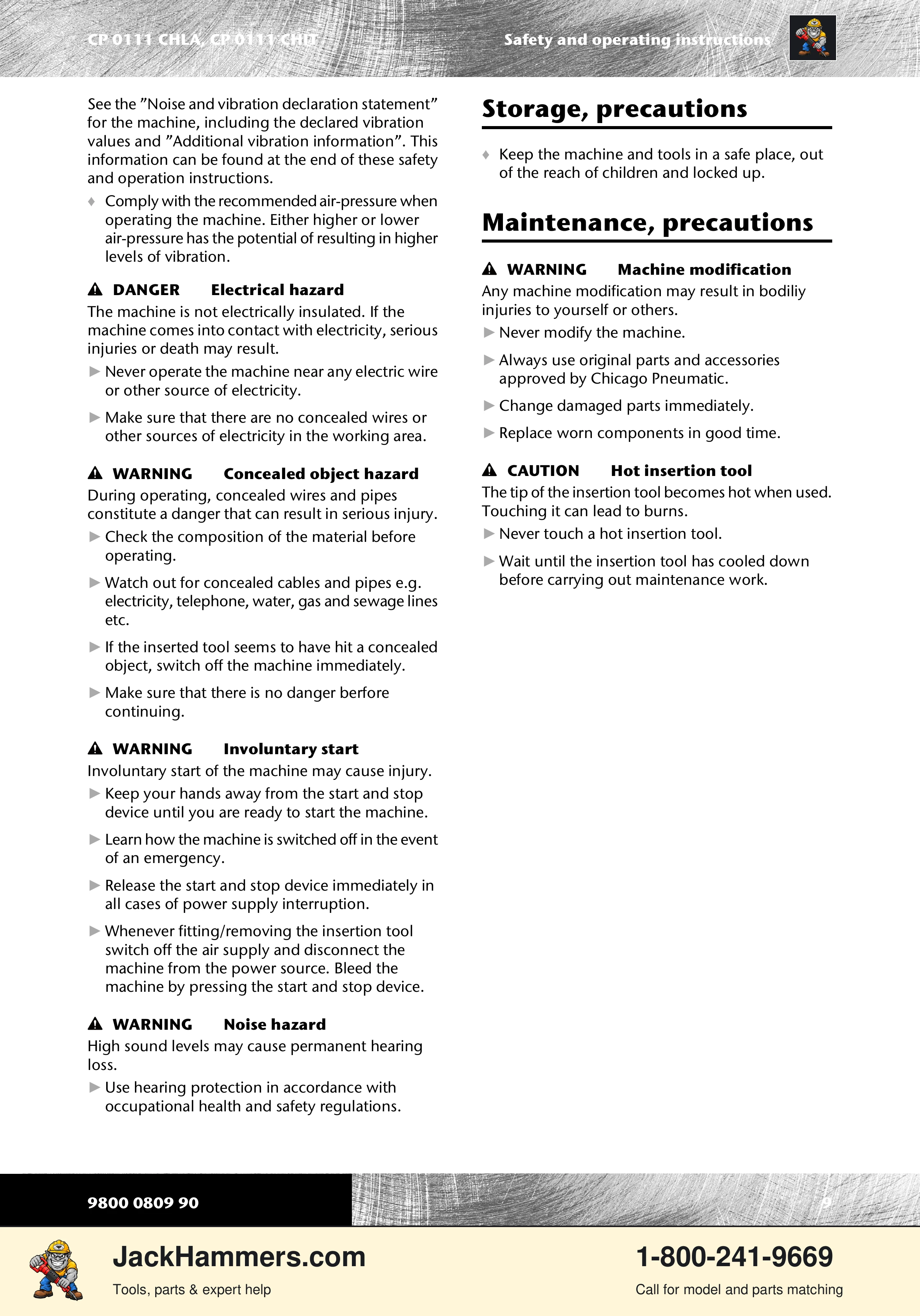 Chicago Pneumatic 0111 PDF page 9 of 176