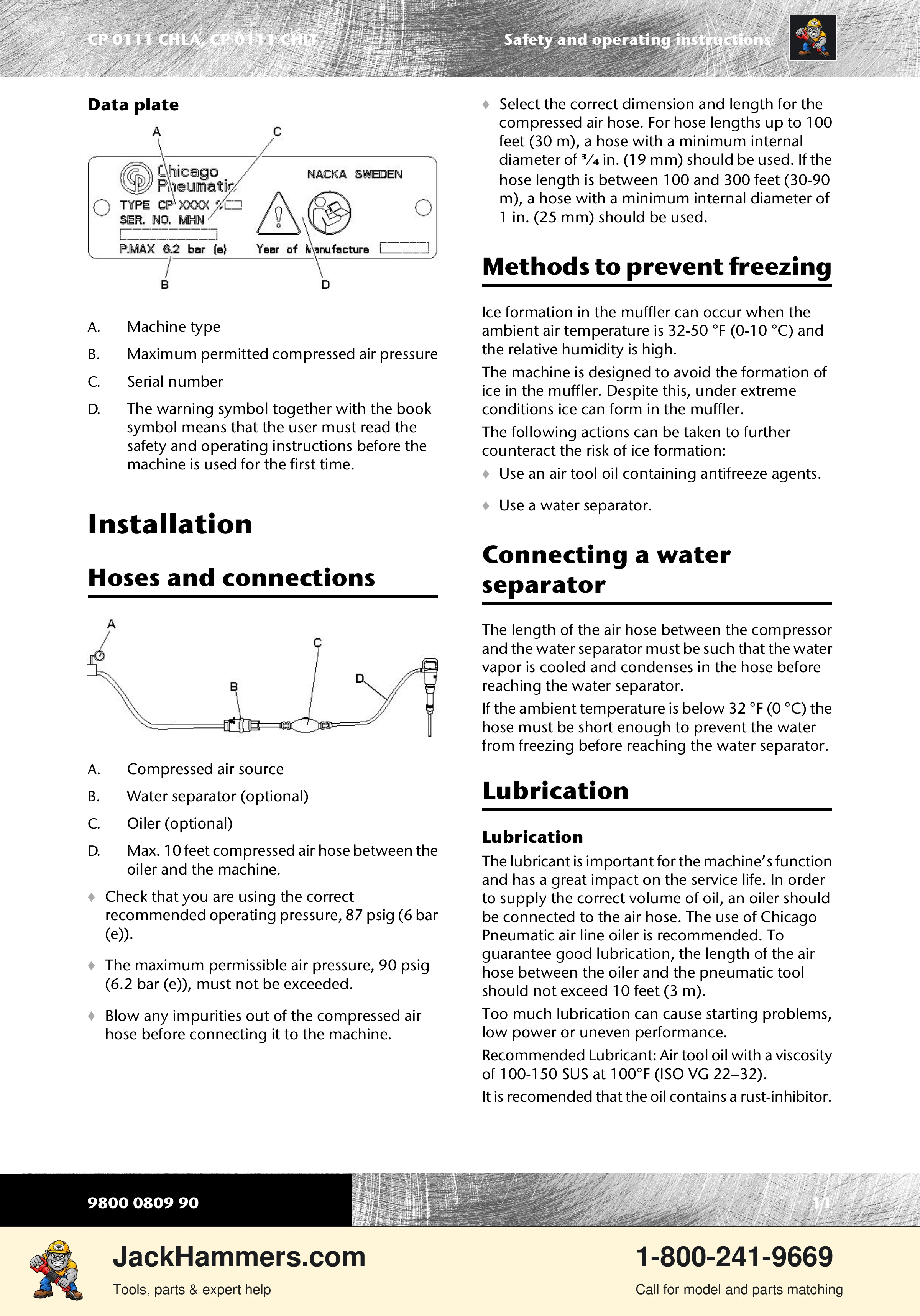 Chicago Pneumatic 0111 PDF page 11 of 176