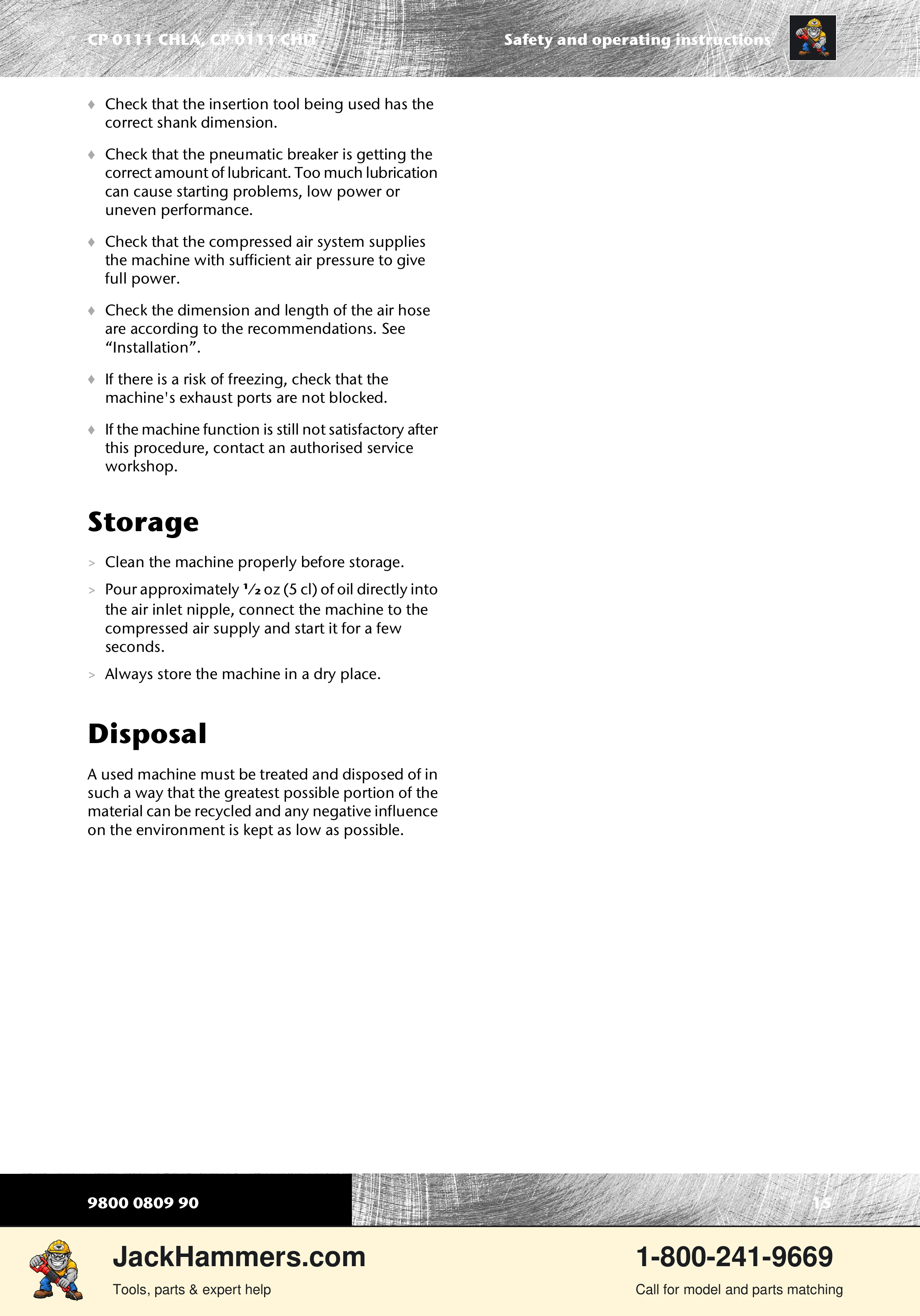 Chicago Pneumatic 0111 PDF page 15 of 176