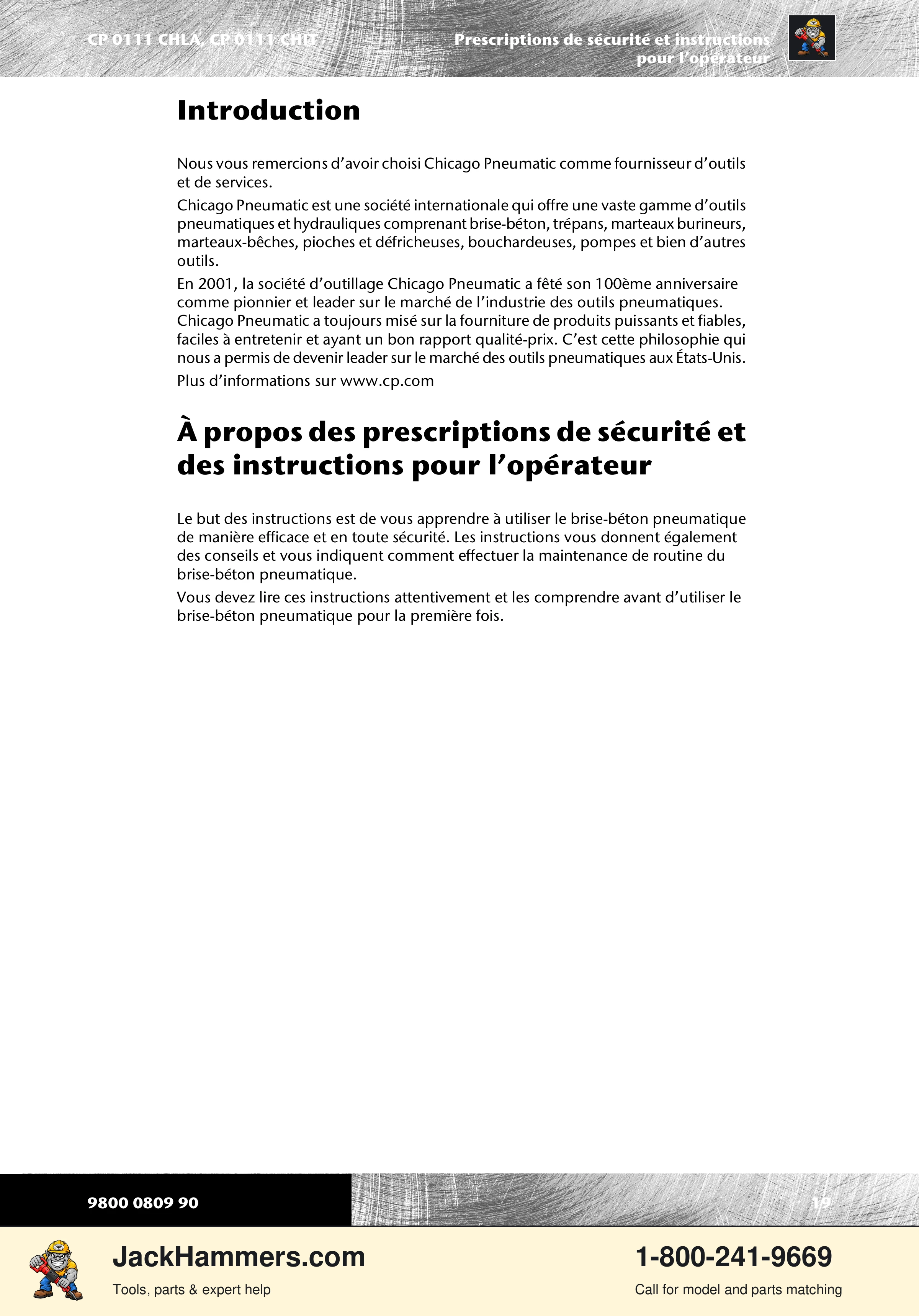 Chicago Pneumatic 0111 PDF page 19 of 176