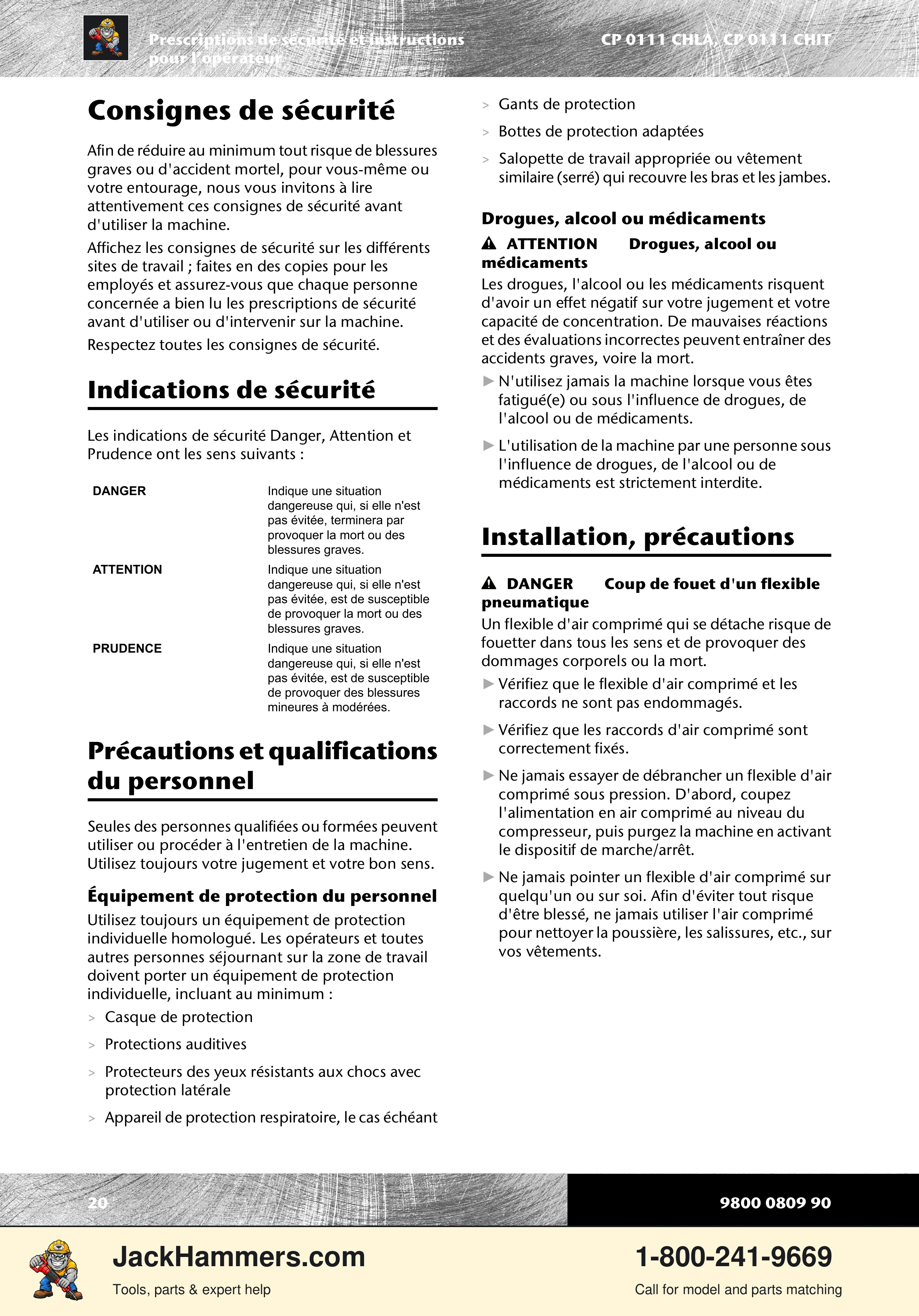 Chicago Pneumatic 0111 PDF page 20 of 176