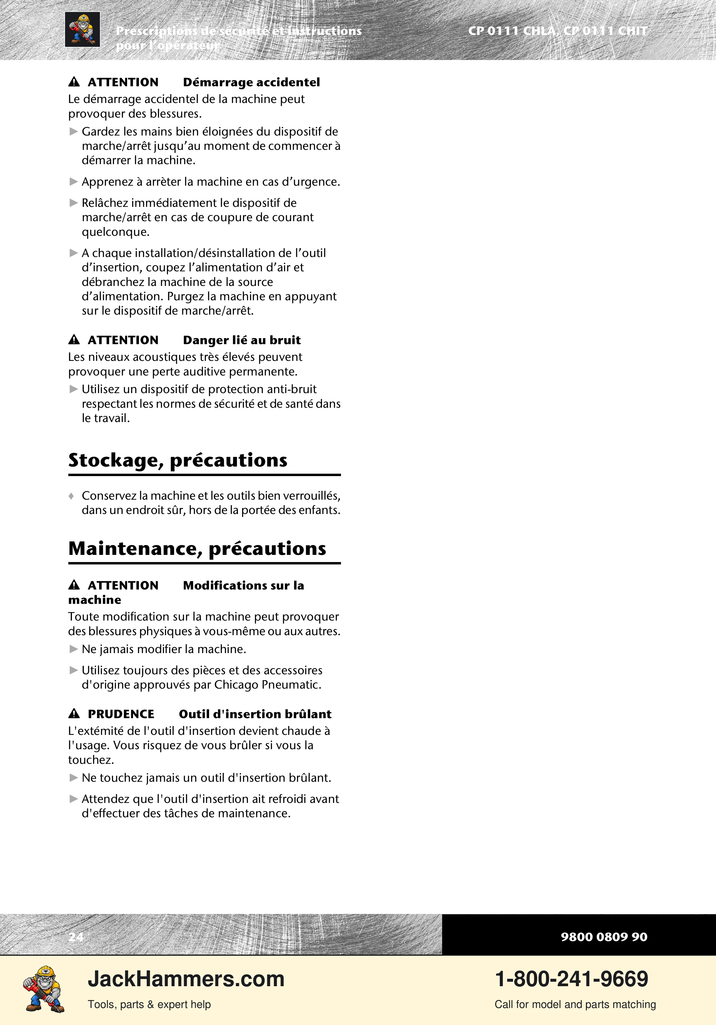 Chicago Pneumatic 0111 PDF page 24 of 176