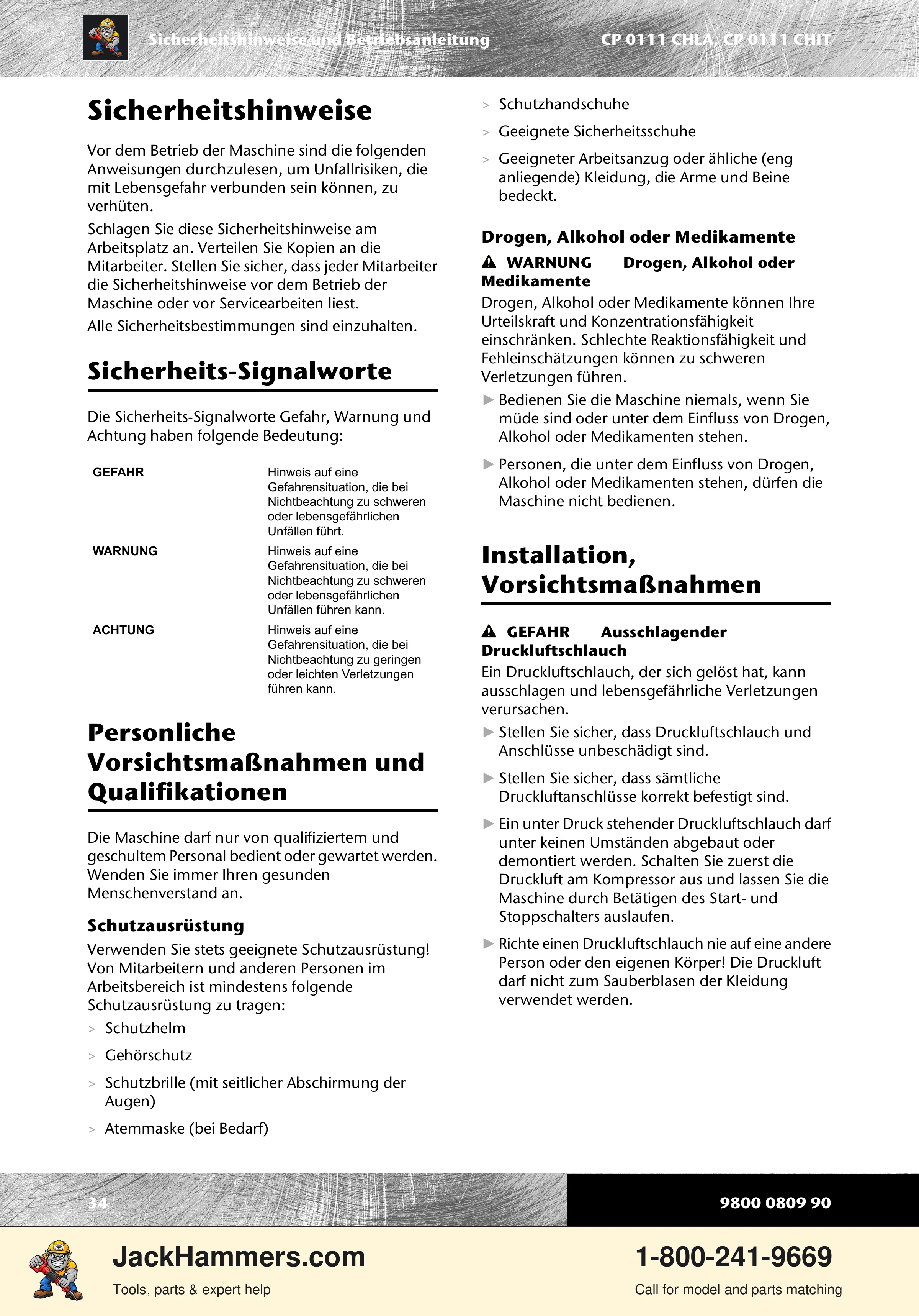 Chicago Pneumatic 0111 PDF page 34 of 176