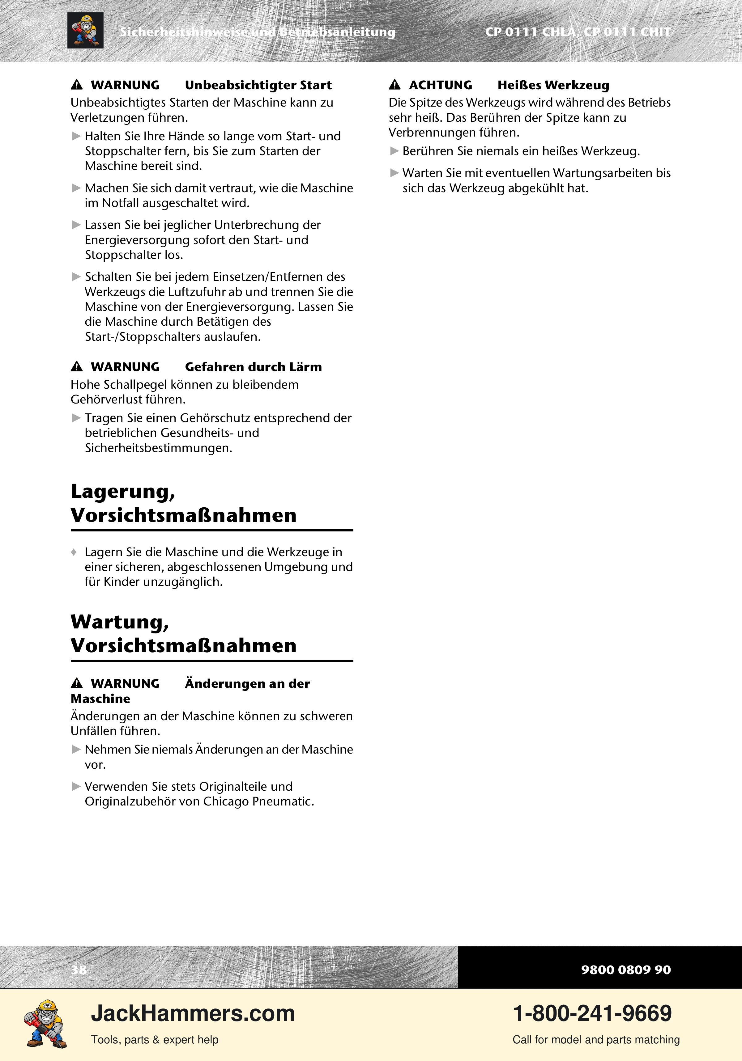 Chicago Pneumatic 0111 PDF page 38 of 176