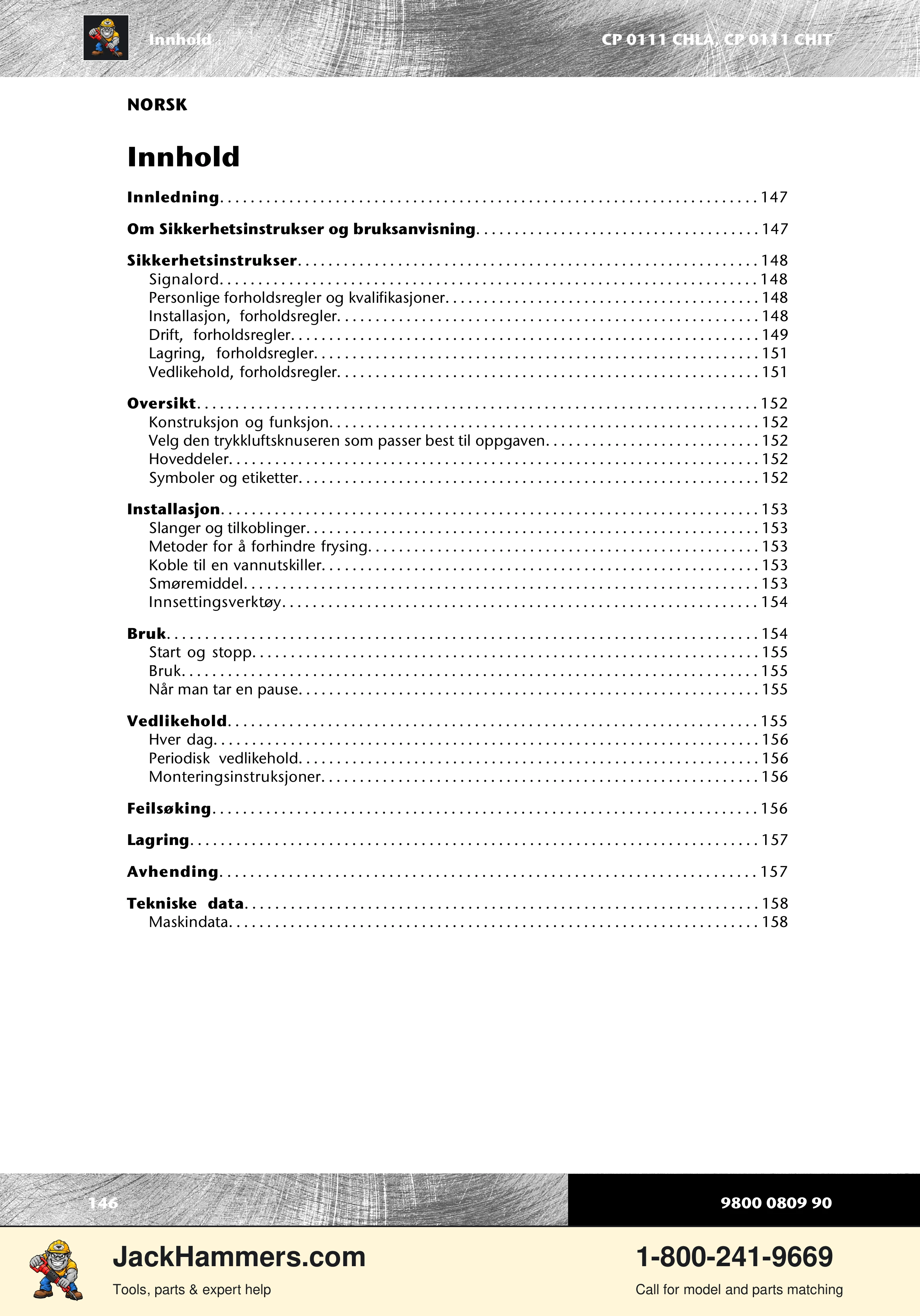 Chicago Pneumatic 0111 PDF page 146 of 176