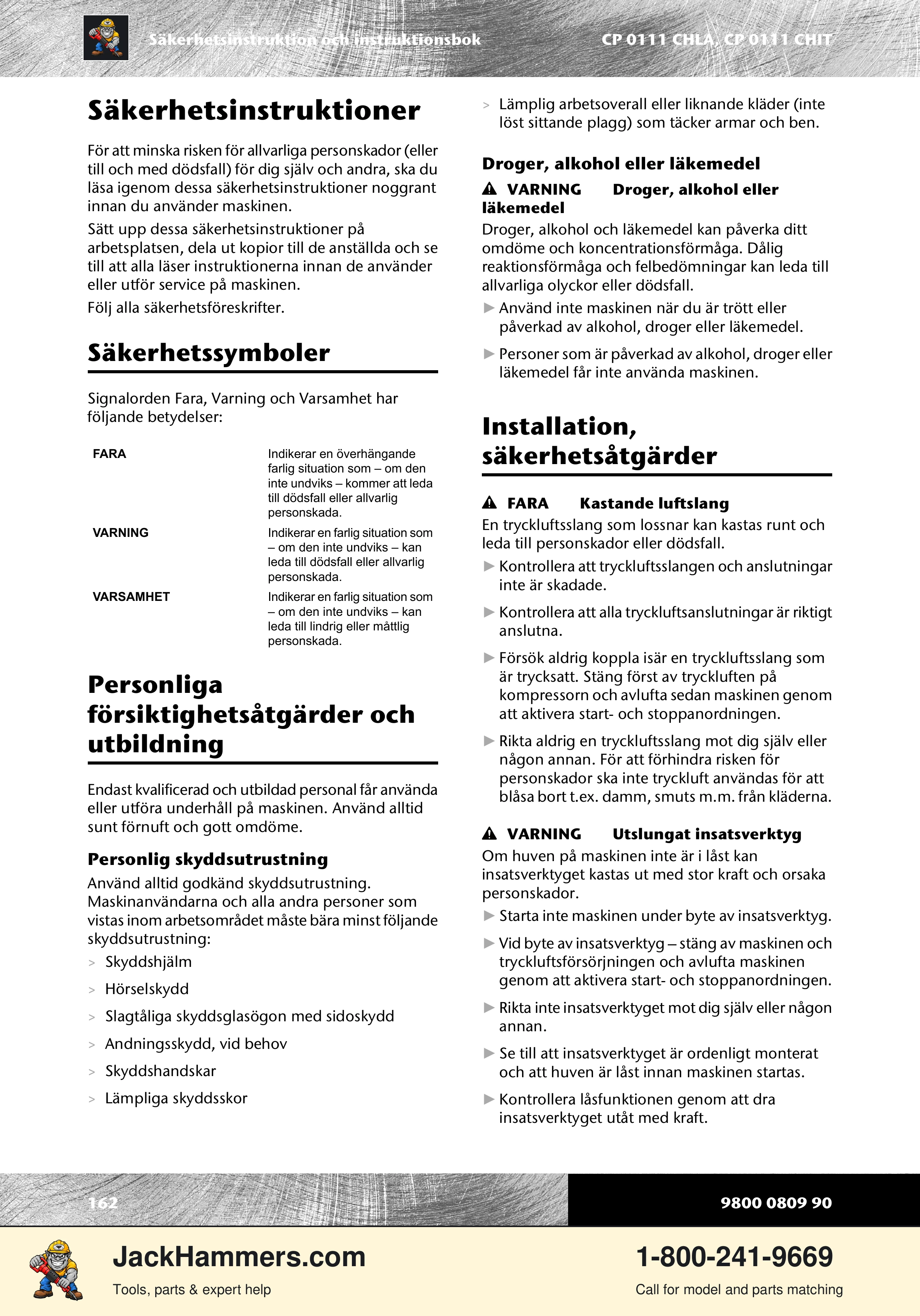 Chicago Pneumatic 0111 PDF page 162 of 176