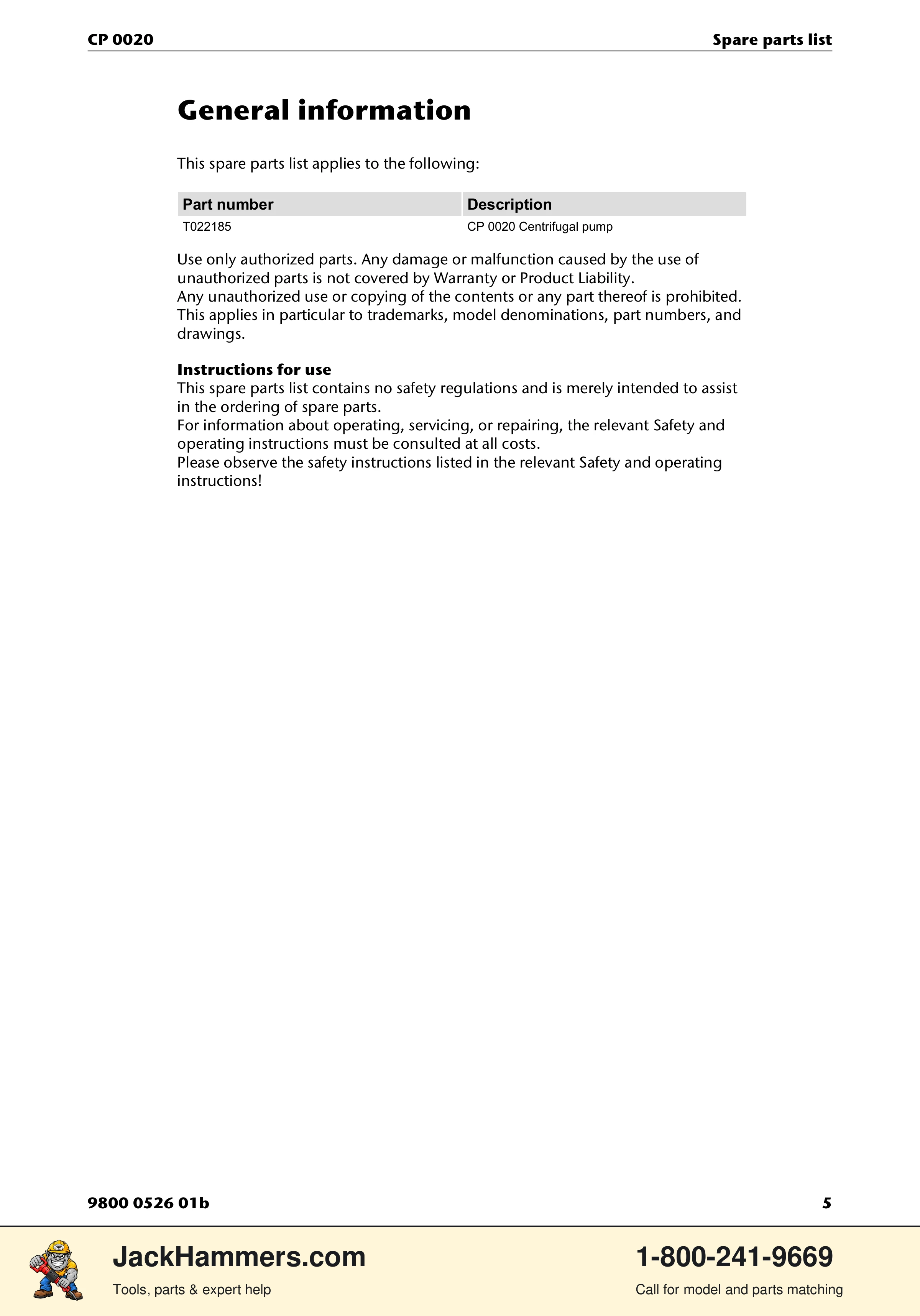 Chicago Pneumatic CP 0020 PDF page 5 of 16