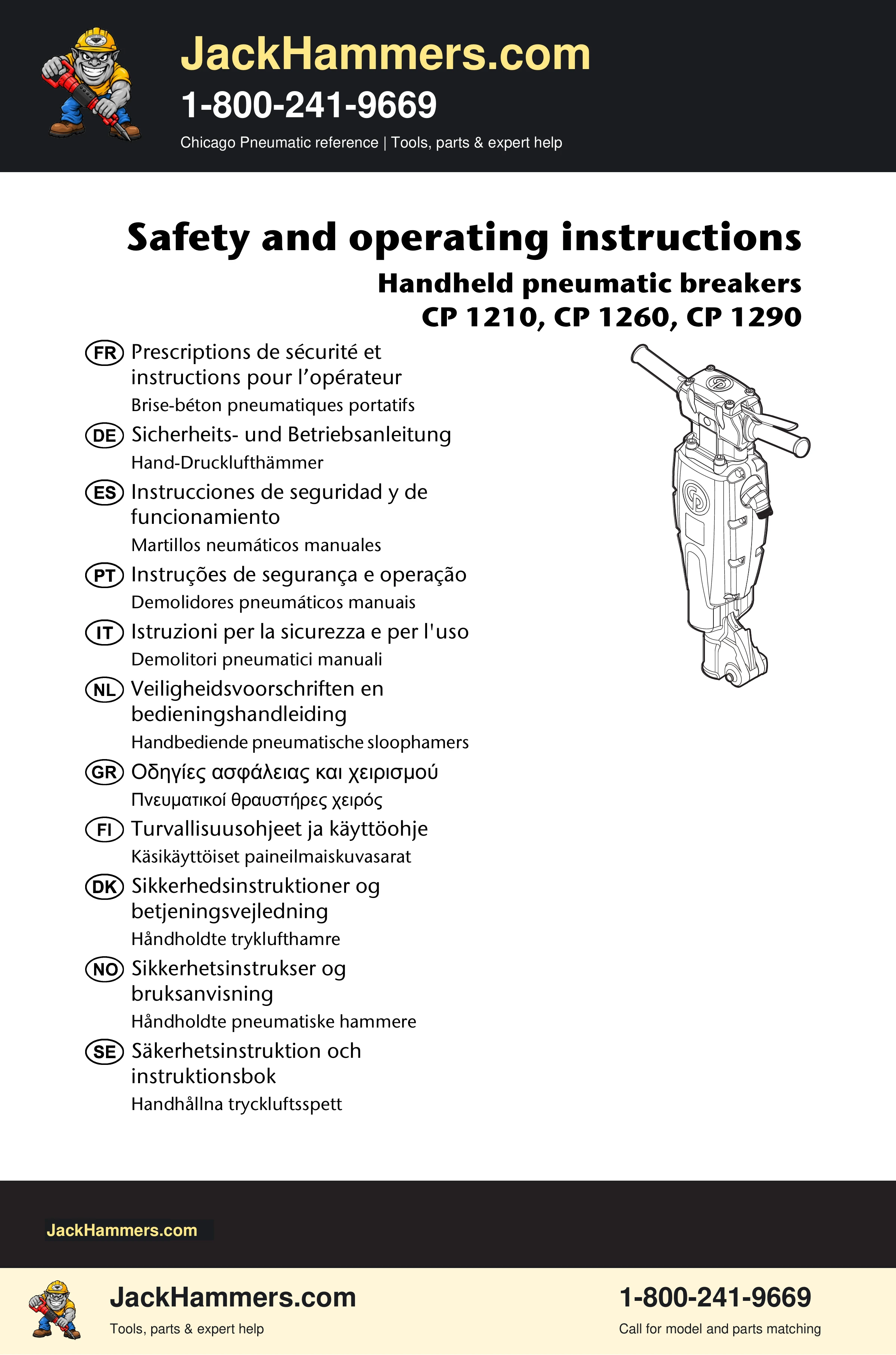 Chicago Pneumatic 1210 / 1260 / 1290 PDF page 1 of 268