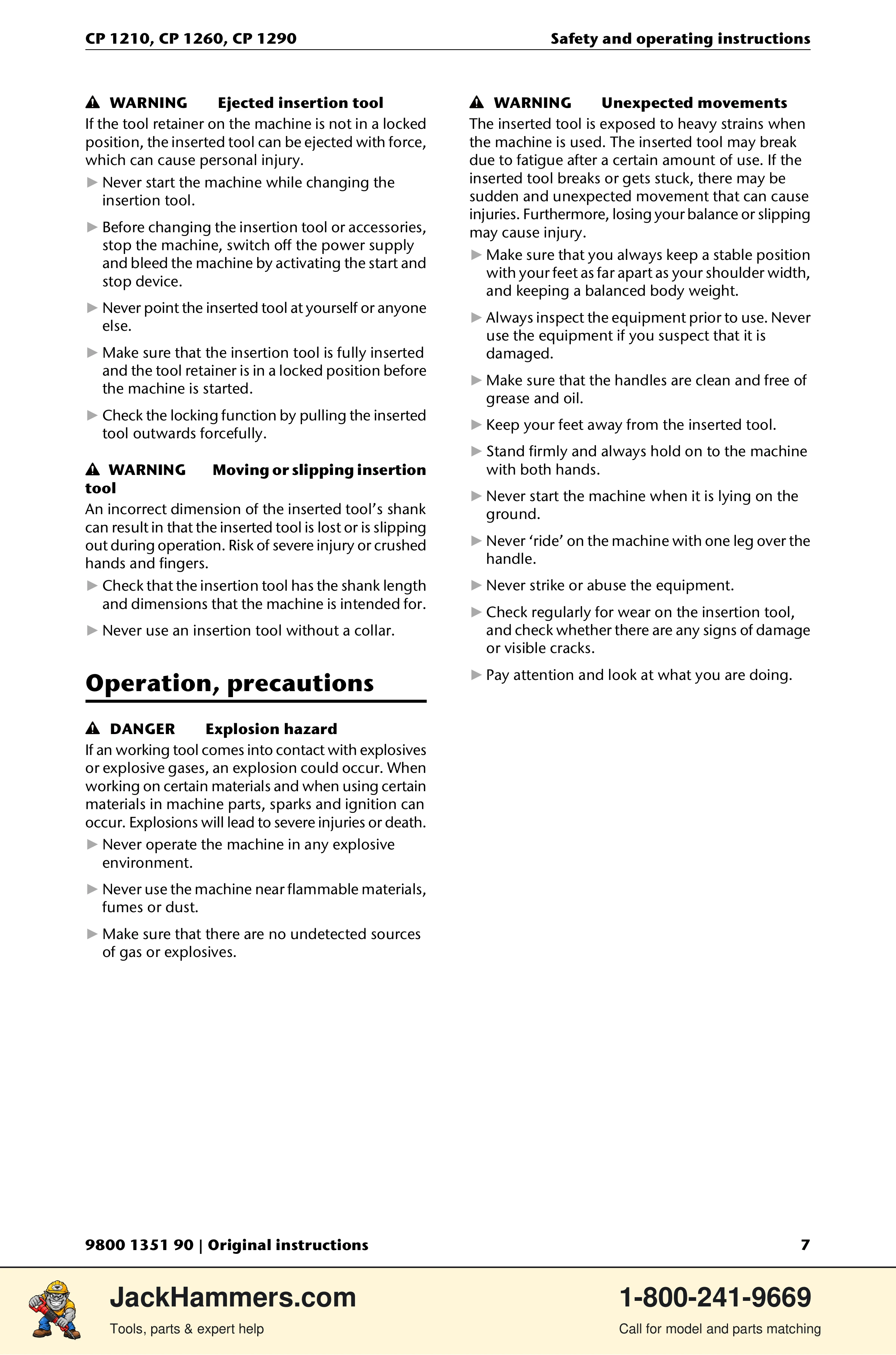 Chicago Pneumatic 1210 / 1260 / 1290 PDF page 7 of 268