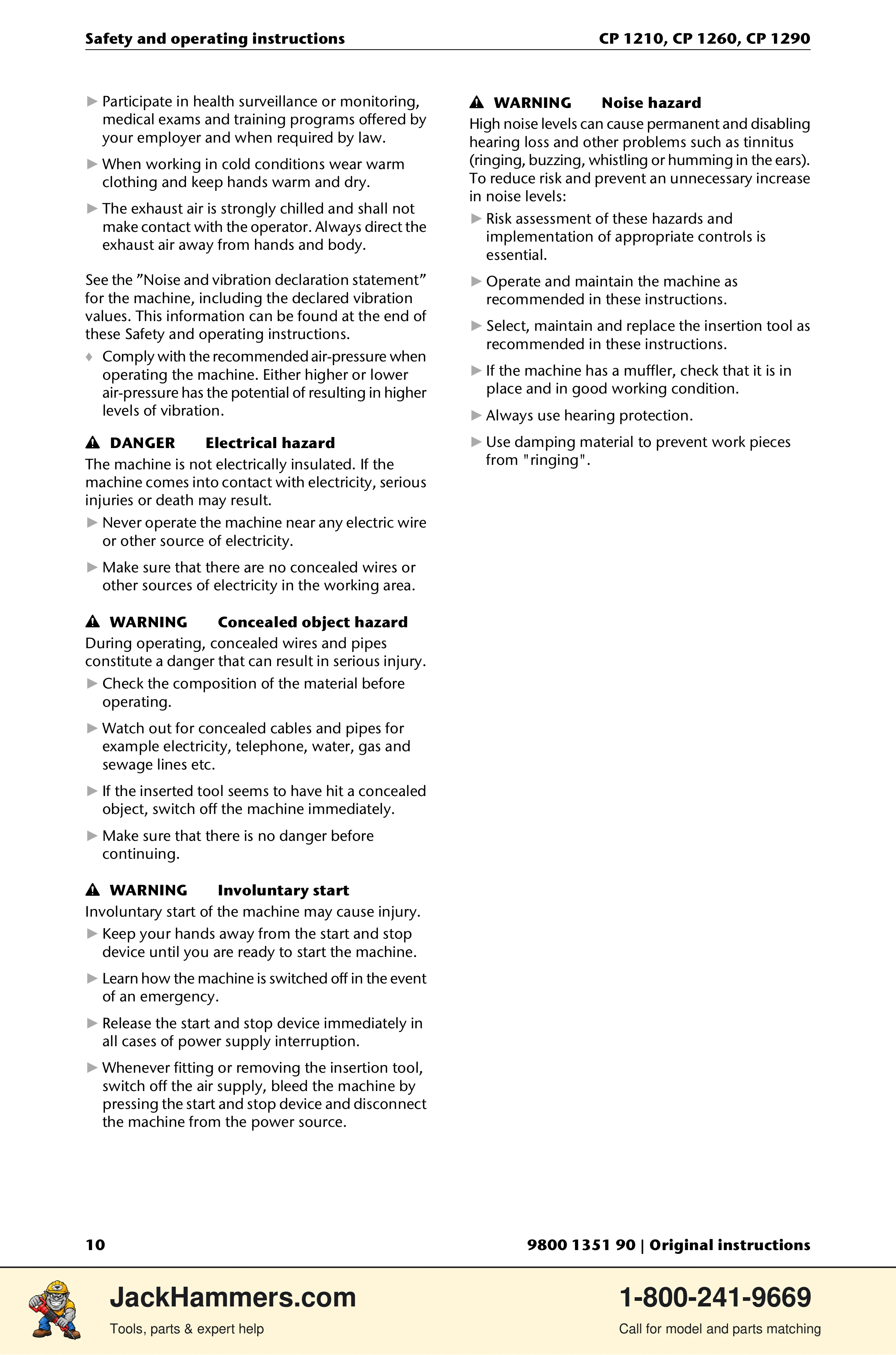 Chicago Pneumatic 1210 / 1260 / 1290 PDF page 10 of 268