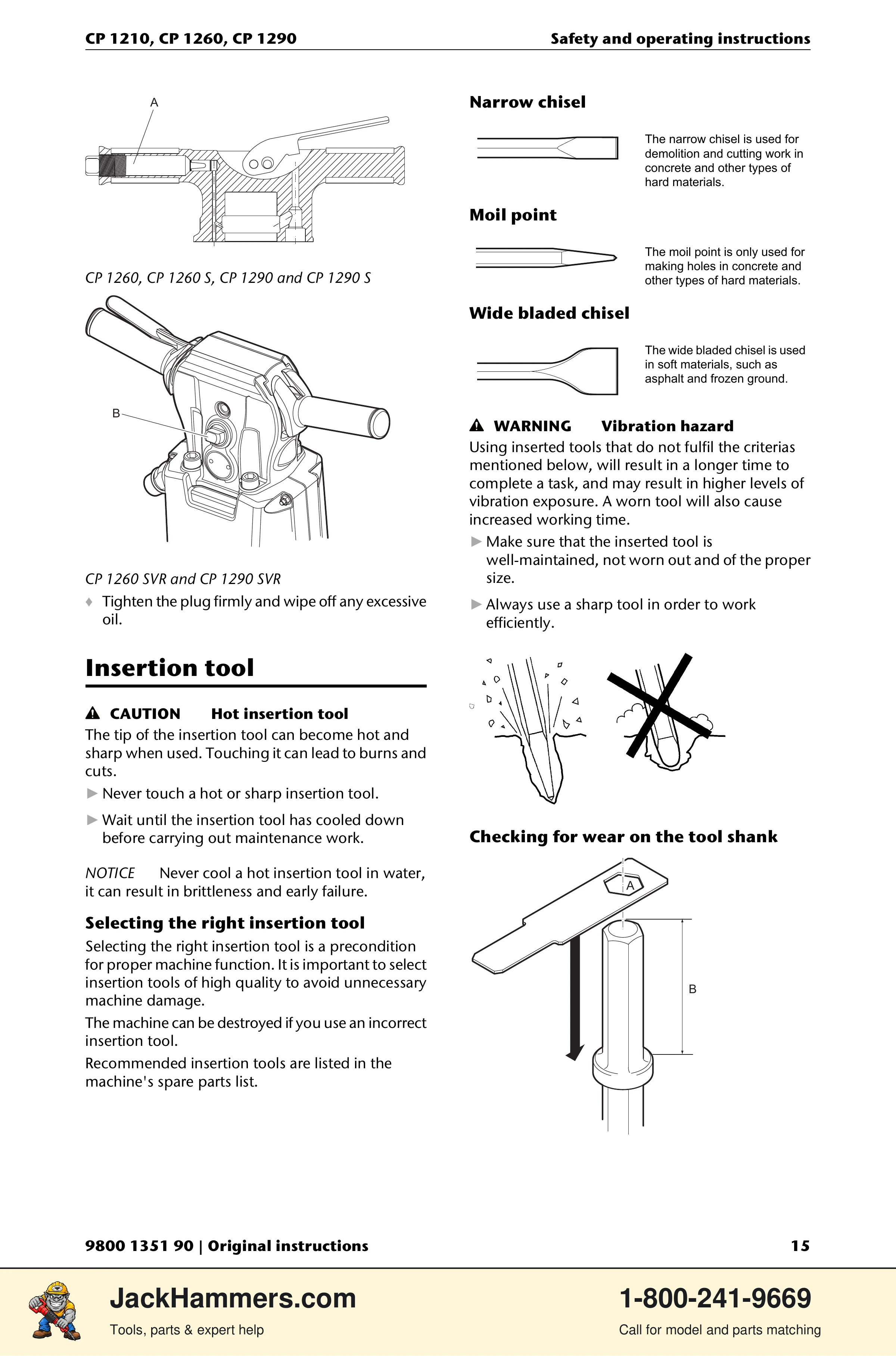 Chicago Pneumatic 1210 / 1260 / 1290 PDF page 15 of 268