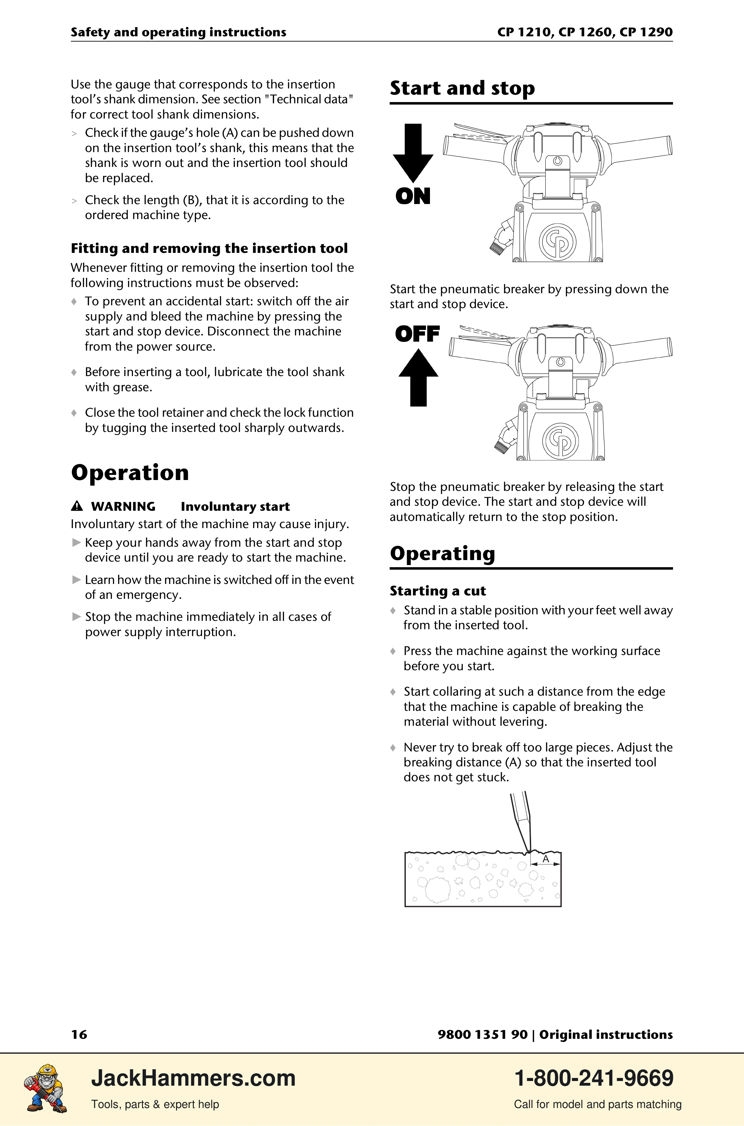 Chicago Pneumatic 1210 / 1260 / 1290 PDF page 16 of 268