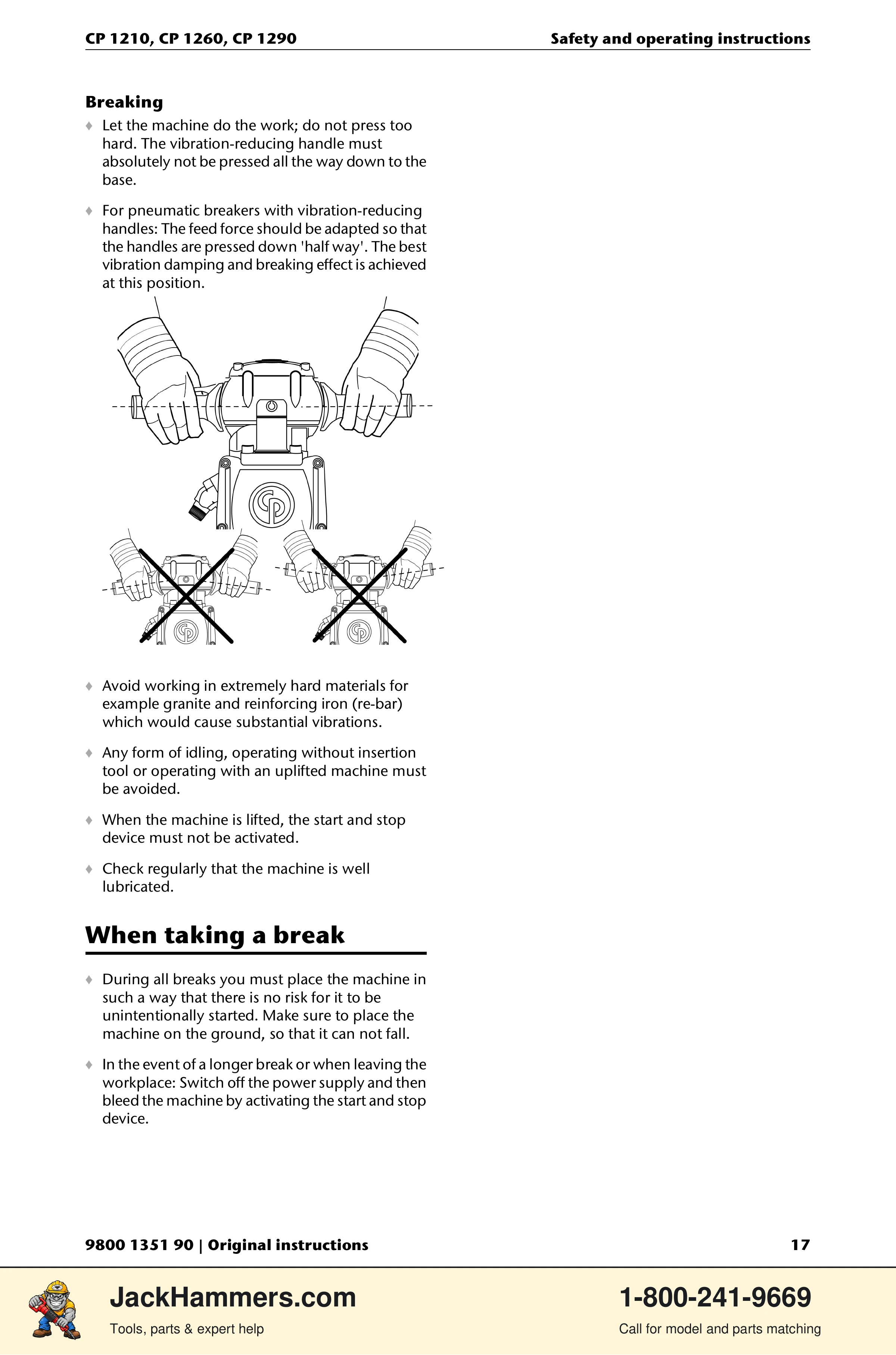 Chicago Pneumatic 1210 / 1260 / 1290 PDF page 17 of 268