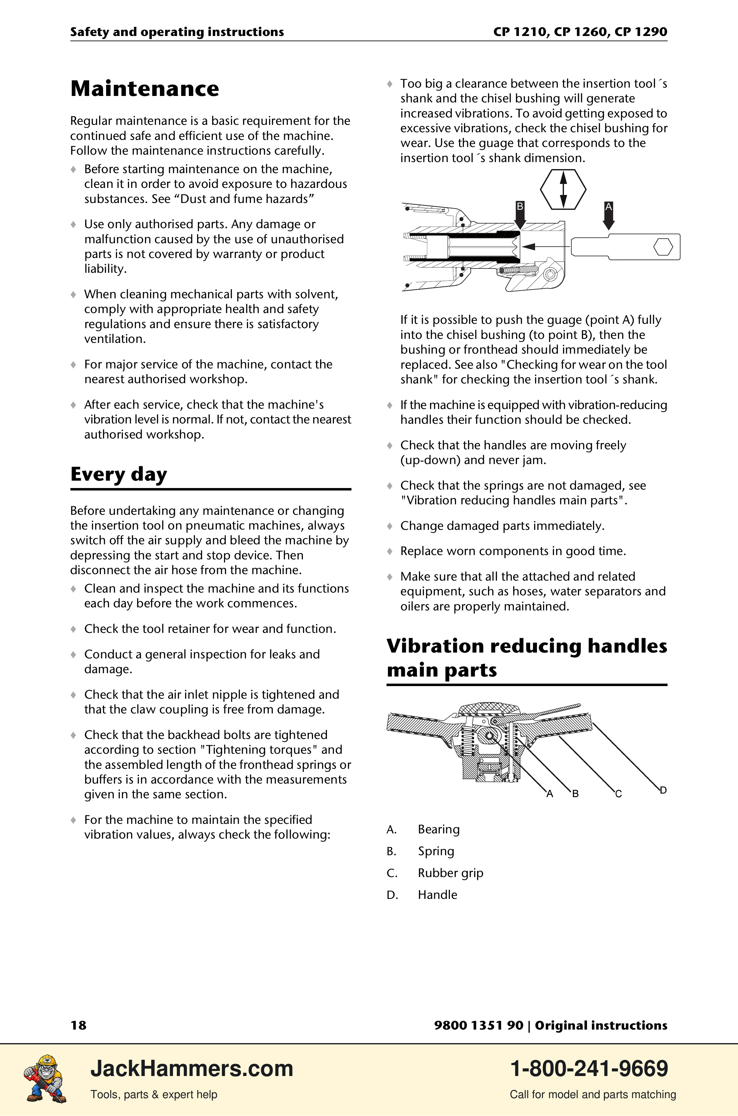 Chicago Pneumatic 1210 / 1260 / 1290 PDF page 18 of 268