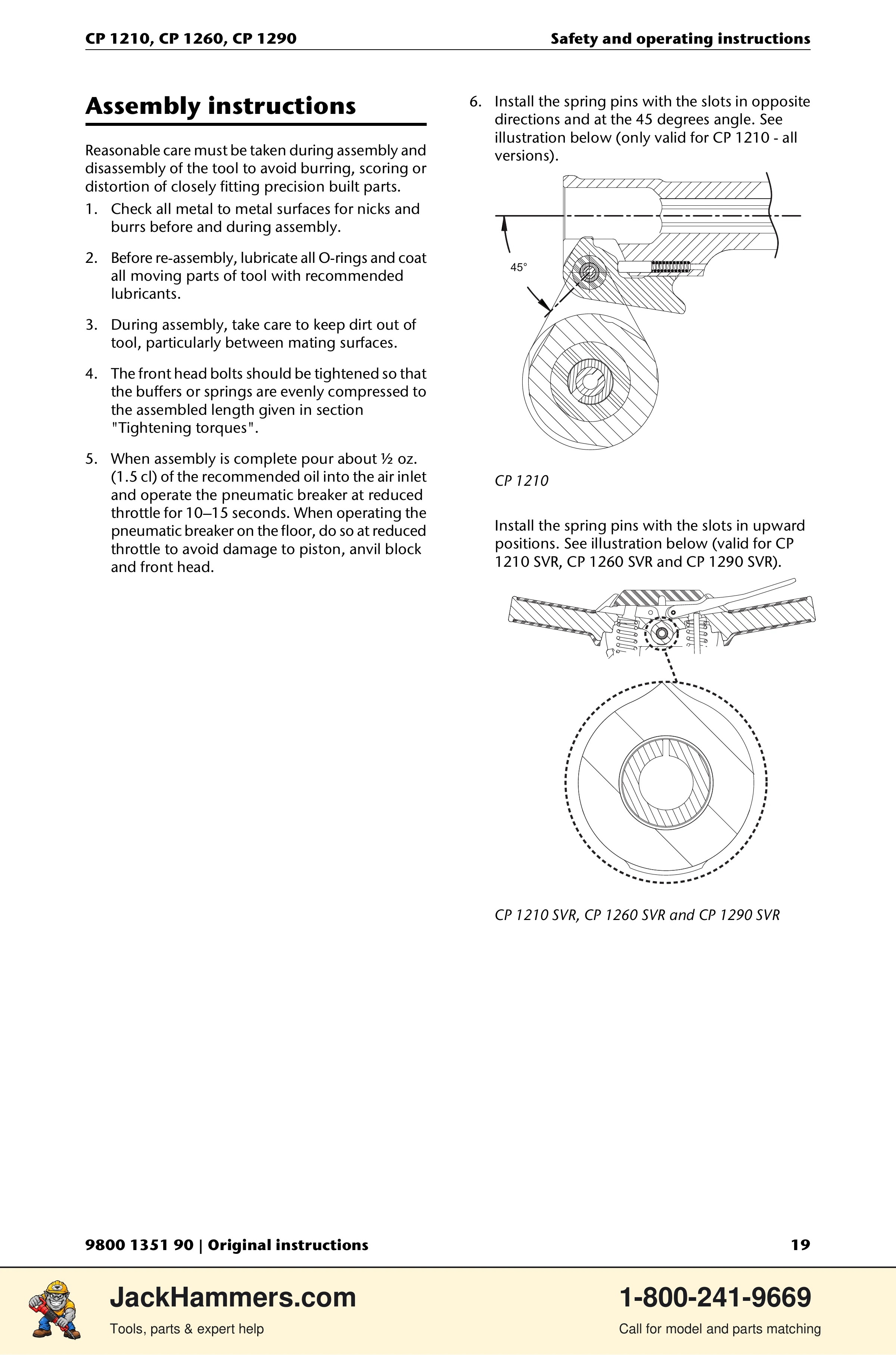 Chicago Pneumatic 1210 / 1260 / 1290 PDF page 19 of 268