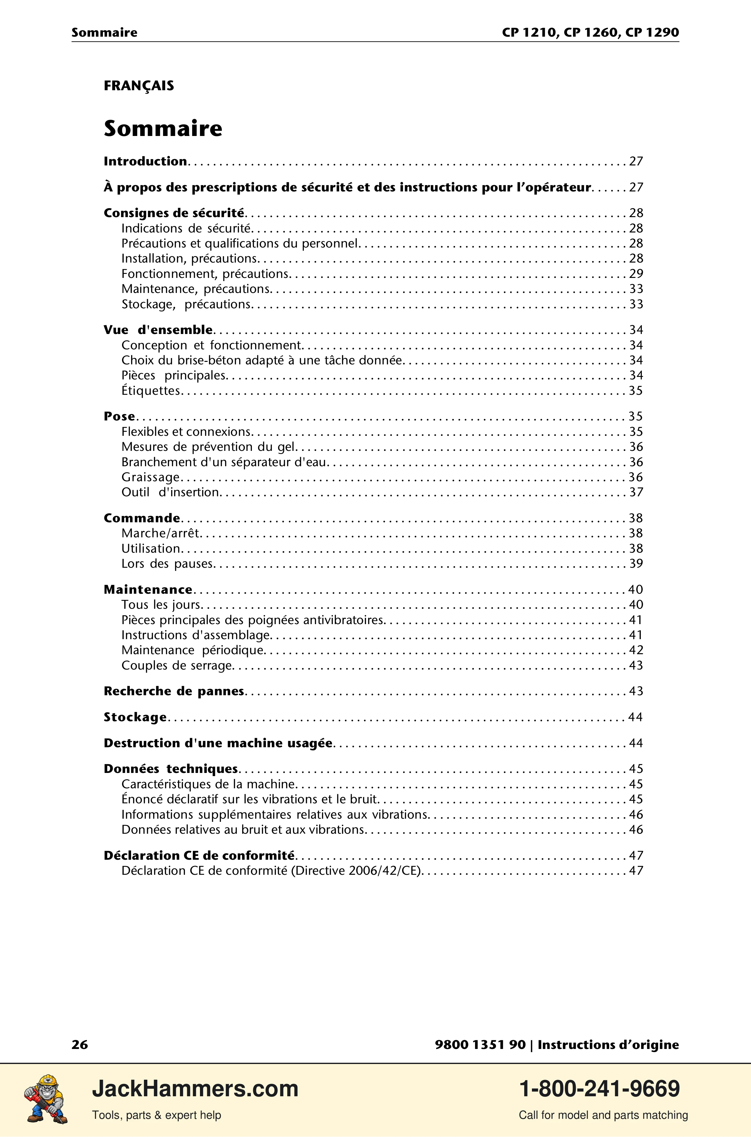 Chicago Pneumatic 1210 / 1260 / 1290 PDF page 26 of 268